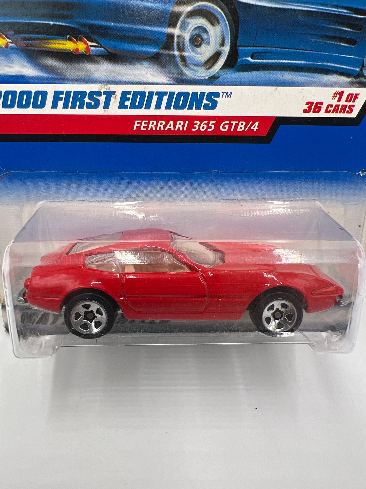 2000 Hot Wheels First Editions #61 Ferrari 365 GTB/4 Red Card Not Perfect SR