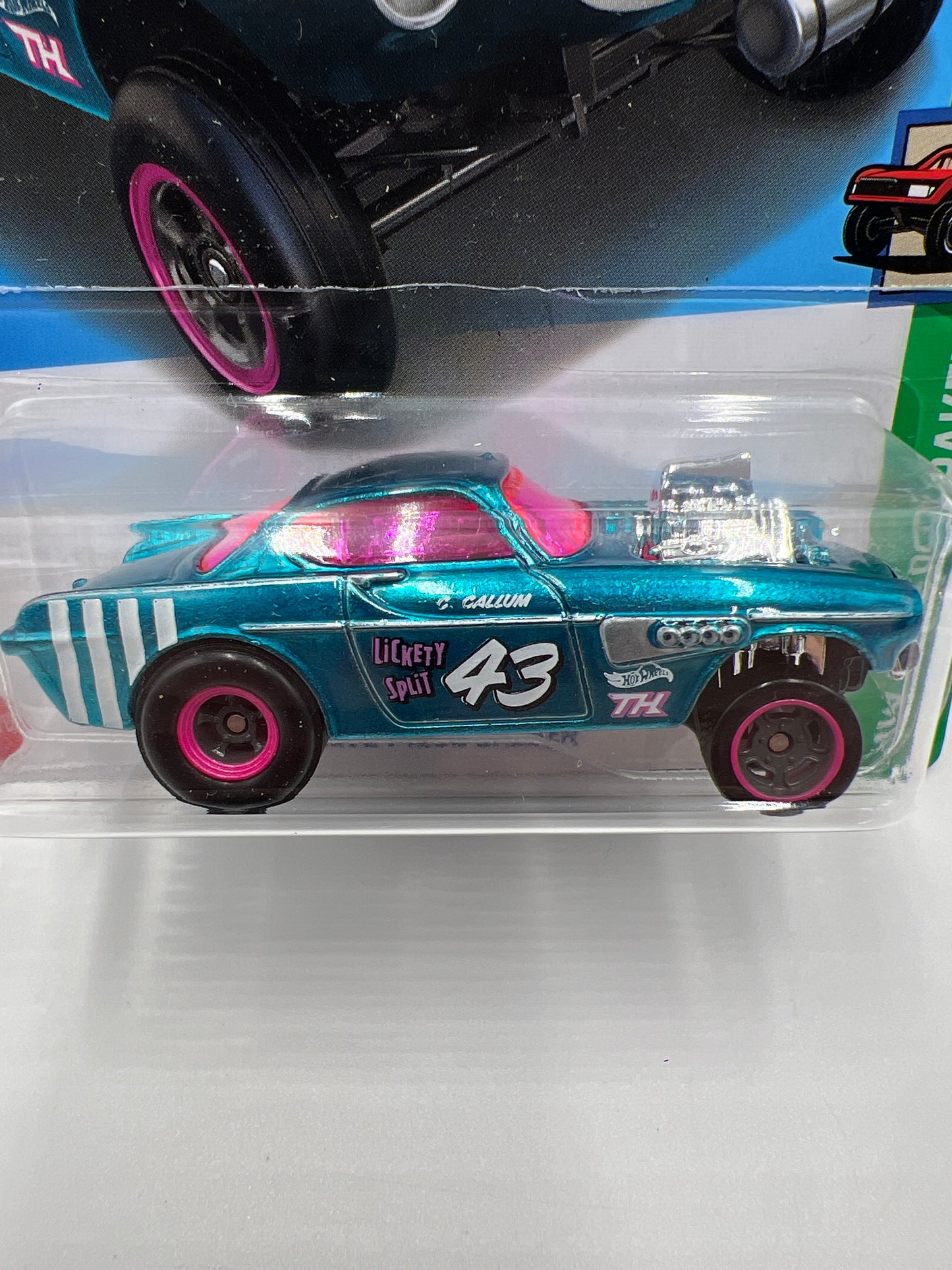 2024 Hot Wheels Super Treasure Hunt #153 Volvo P1800 Gasser Blue W/Protector