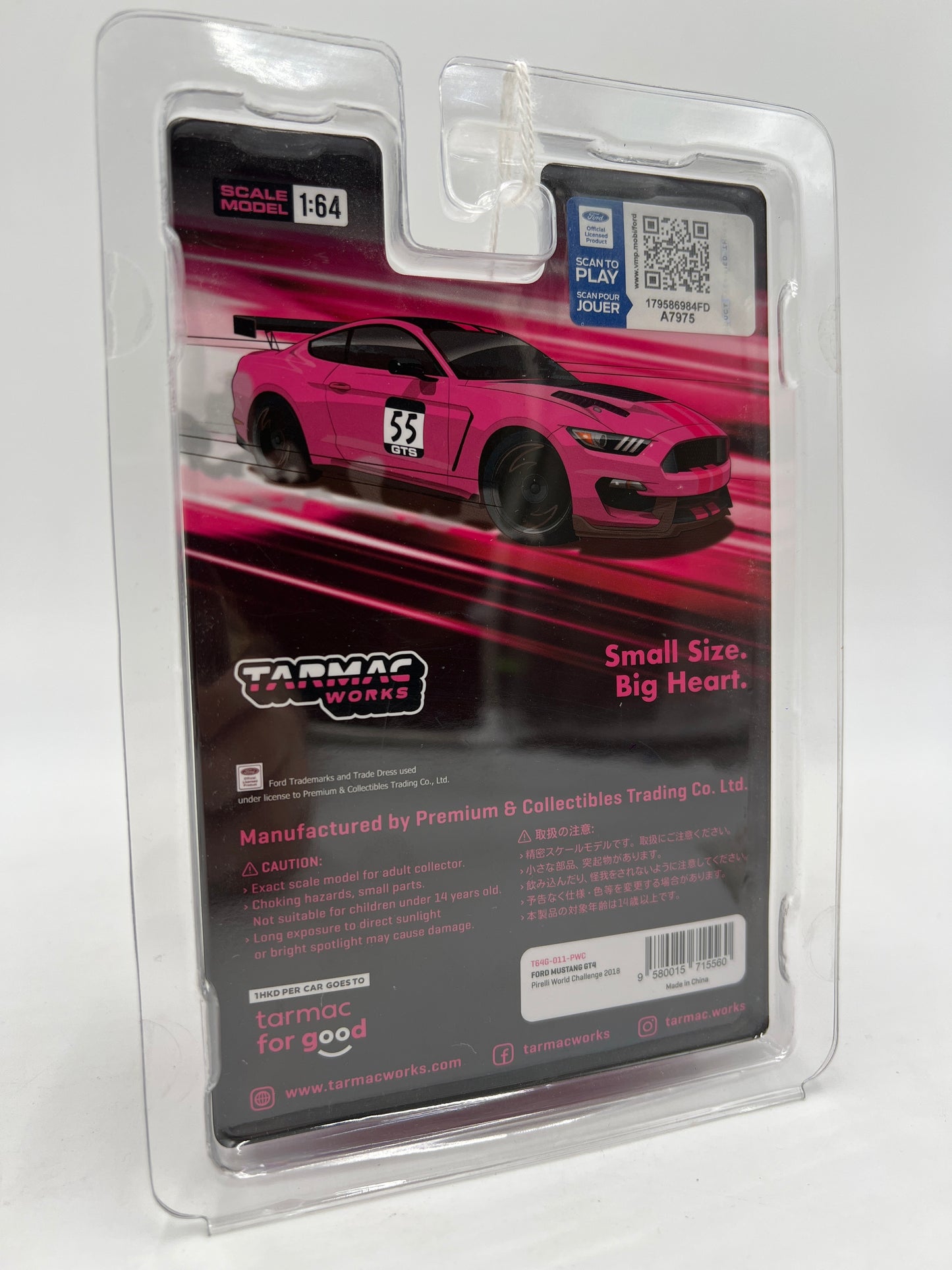Tarmac Works x Global 64 Ford Mustang GT4 Pirelli World Challenge 2018 Pink VHTF