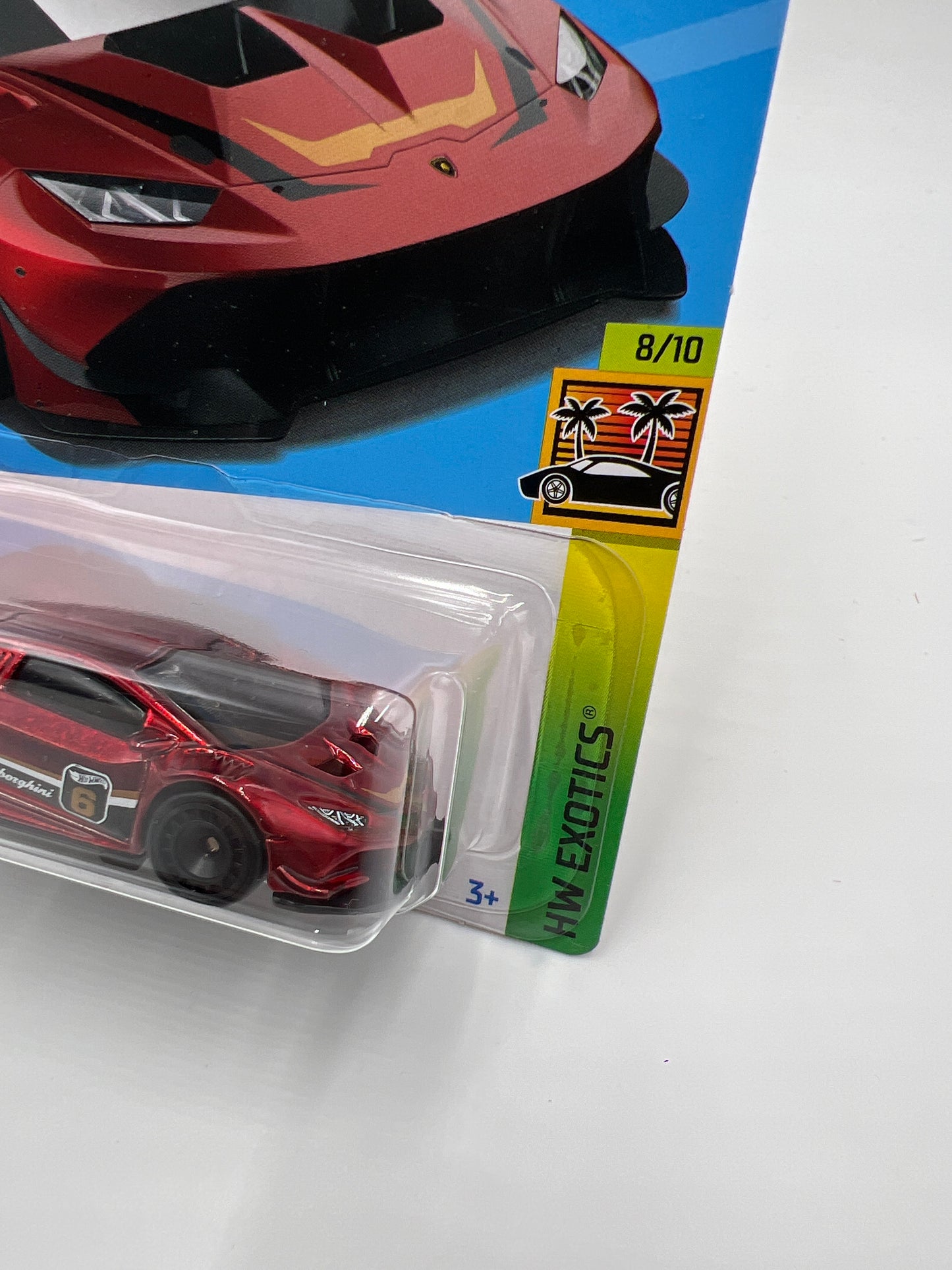 2024 Hot Wheels Super Treasure Hunt #239 Lamborghini Huracan LP 620-2 Super Trofeo Red W/Protector