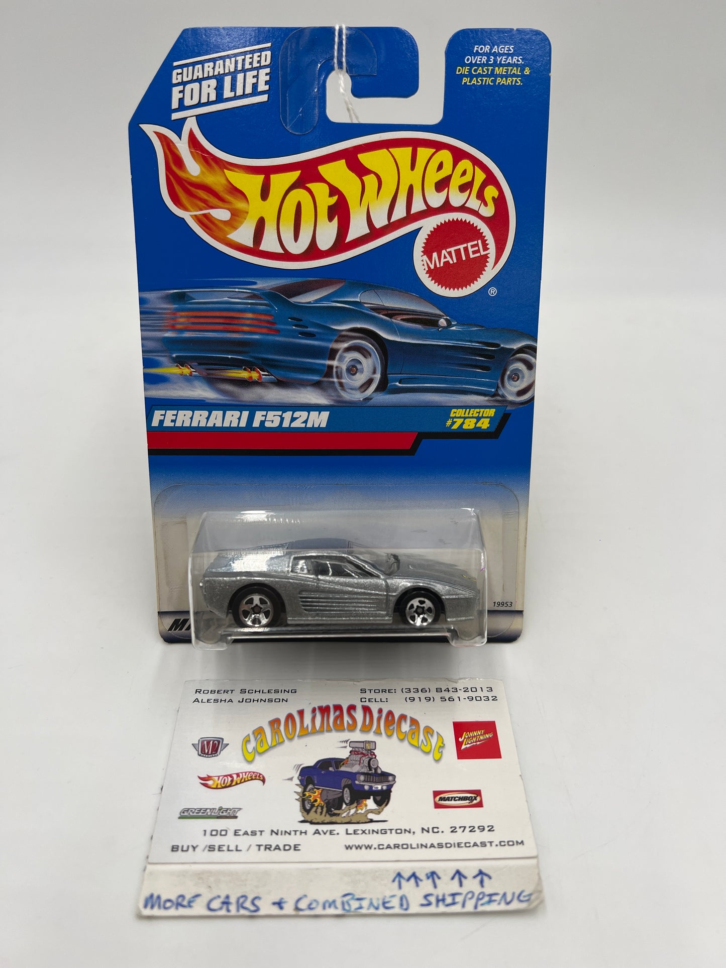 1998 Hot Wheels #784 Ferrari F512M Silver 5SP Wheels