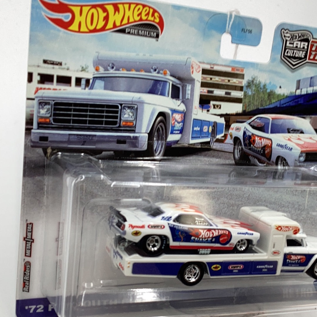HOT WHEELS TEAM Transport 72 Plymouth Cuda Snake II Funny Car and