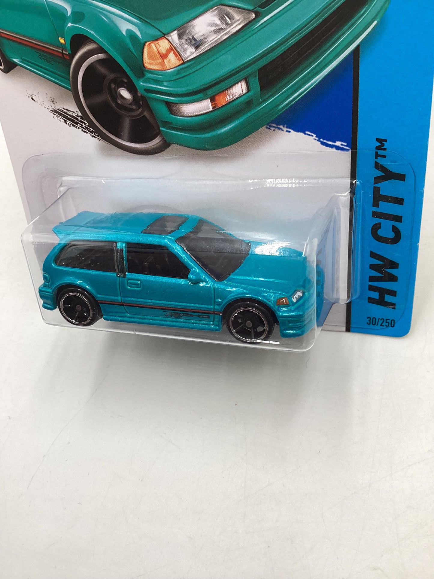 2014 Hot Wheels #30 1990 Honda Civic EF Teal W/Protector