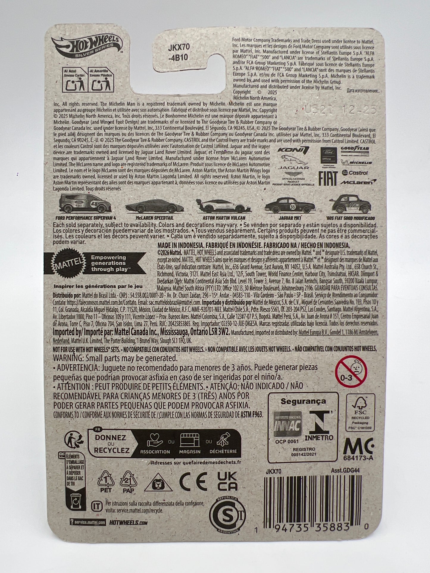 2026 Hot Wheels Silver Series Summit Surge #5 60s Fiat 500D Modificado Gray W/Metal Base 151F