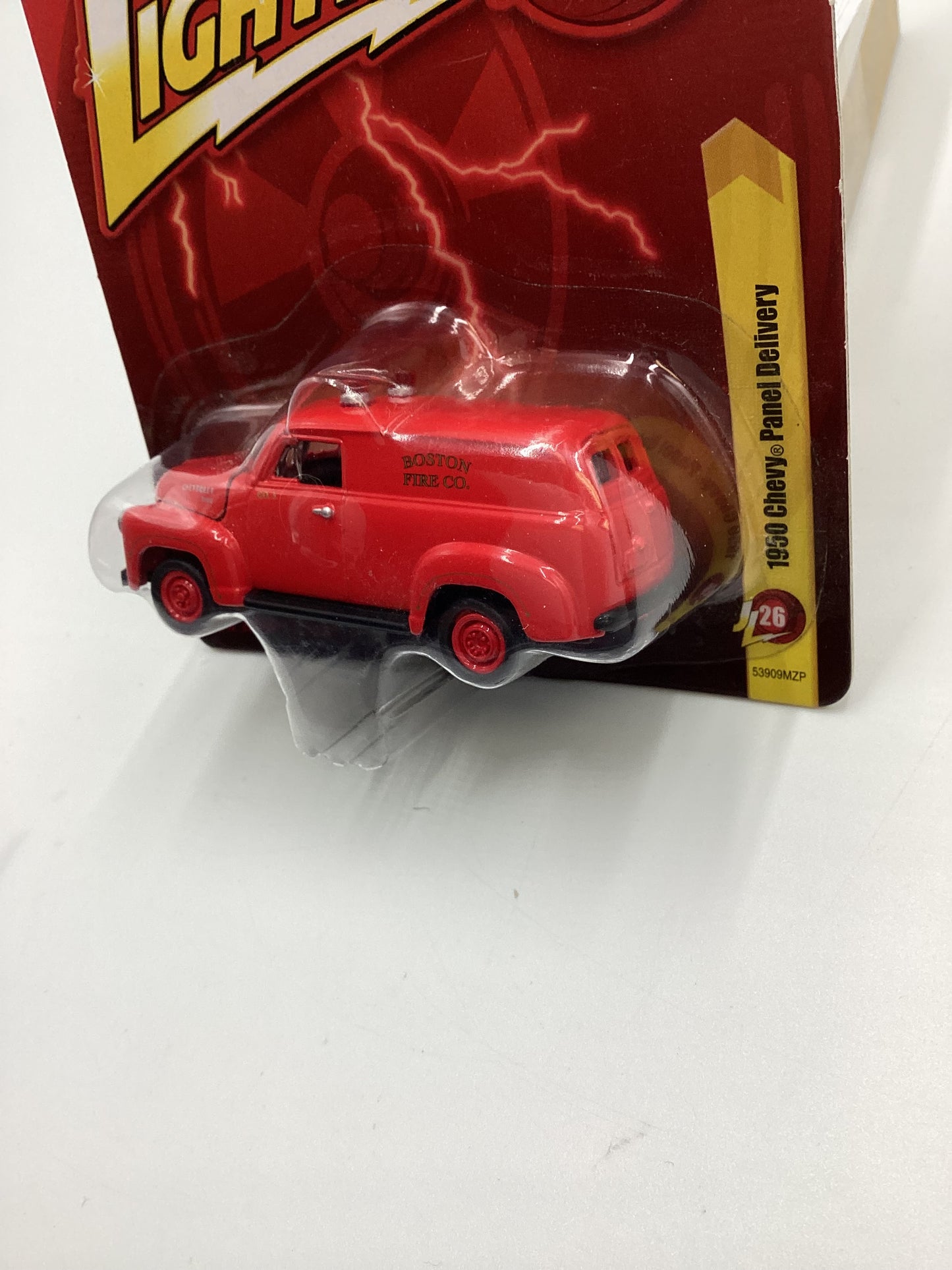 Johnny lightning Tomy #26 Chevy 1950 Chevy Delivery Fire Red 227H