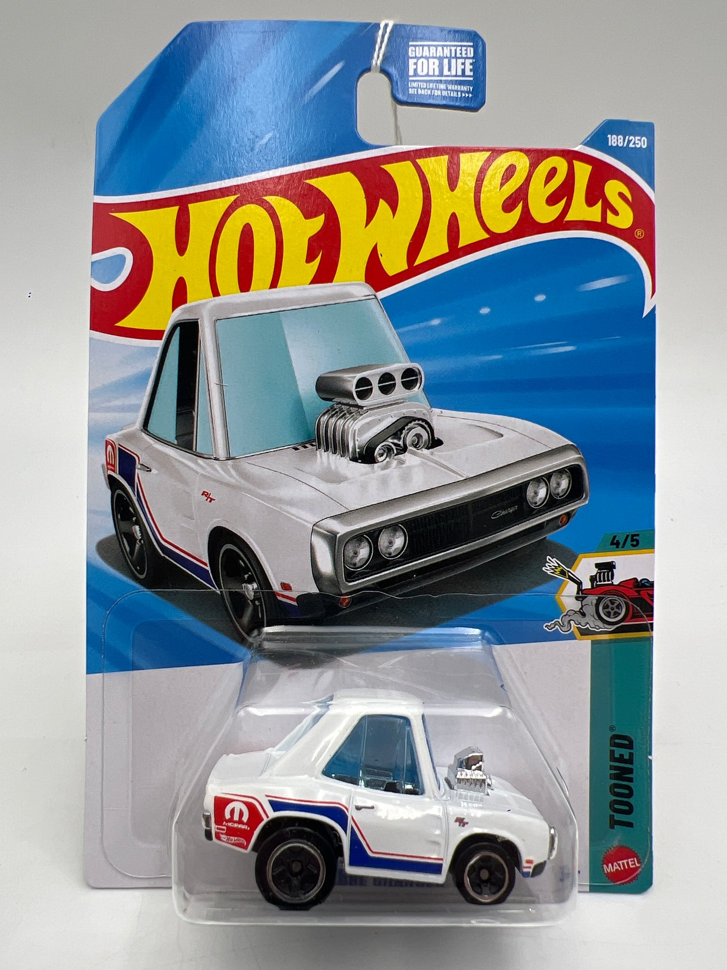 2026 Hot Wheels J Case #188 Tooned 70 Dodge Charger White