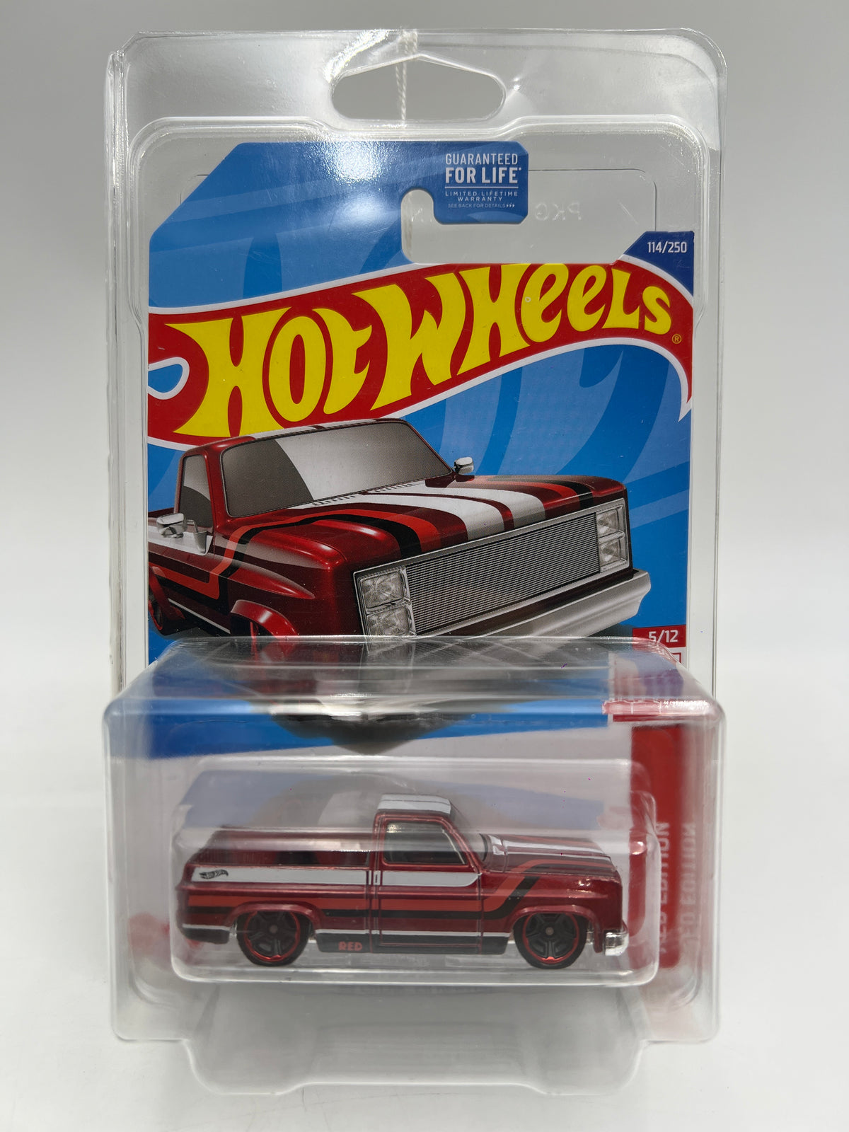 Hot Wheels Target Exclusive Red Edition #114 83 Chevy Silverado Red W/Protector
