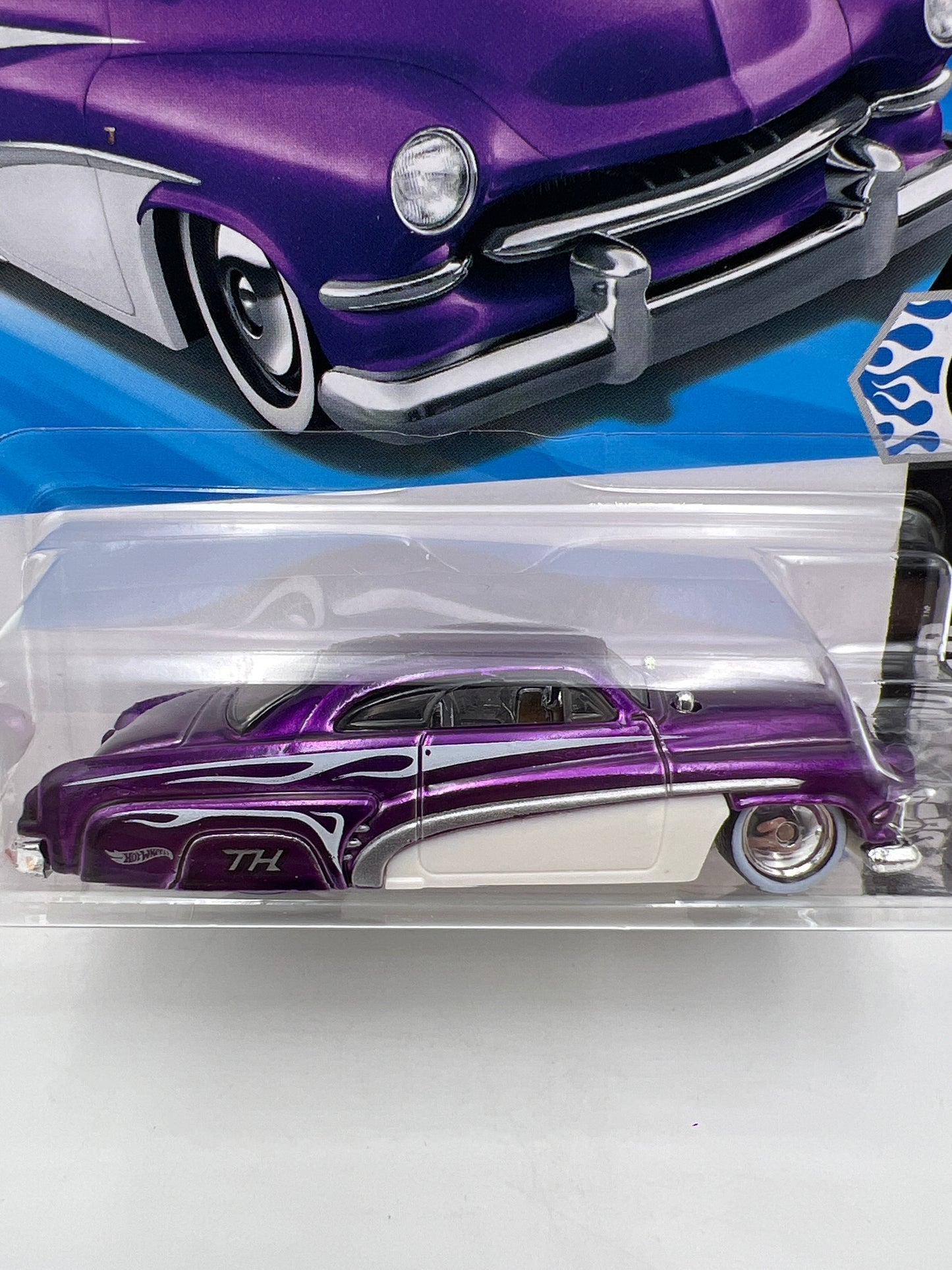 2025 Hot Wheels Super Treasure Hunt #46 Hirohata Merc Purple W/Protector Cracked Blister