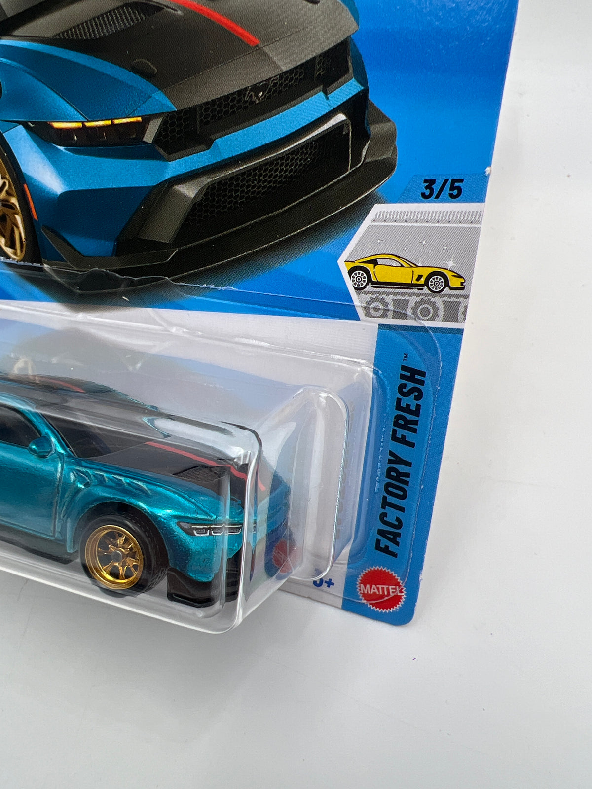 2026 Hot Wheels Super Treasure Hunt #43 Ford Mustang GTD Blue W/Protector