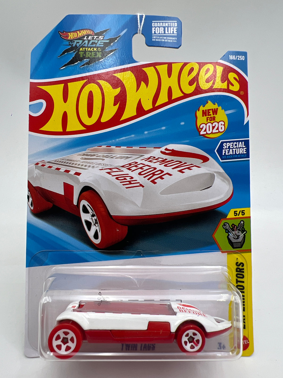 2026 Hot Wheels P Case #166 Twin Tags White