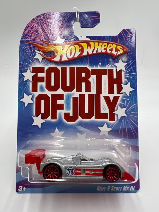 2008 Hot Wheels Fourth Of July Riley & Scott MK III Silver 155F