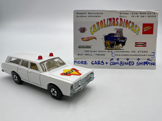 Matchbox 1971 Series No. 55 Mercury Police Car White Loose