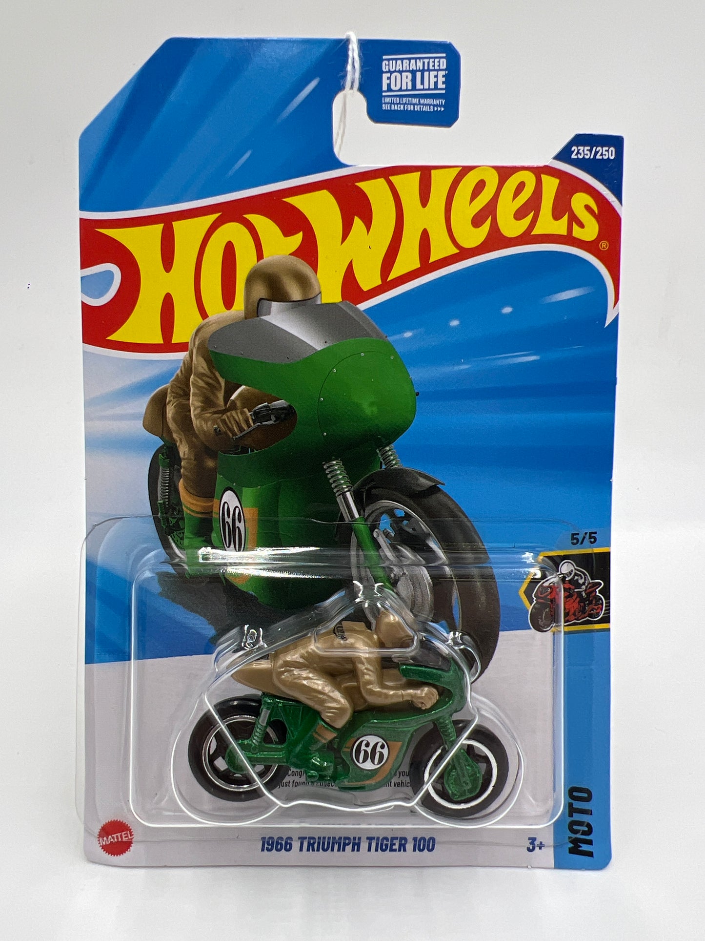 2025 Hot Wheels N Case Treasure Hunt Moto #235 1966 Triumph Tiger 100 Green 283C