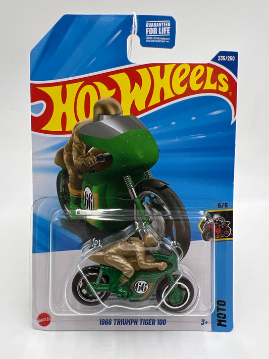 2025 Hot Wheels N Case Treasure Hunt Moto #235 1966 Triumph Tiger 100 Green 283C