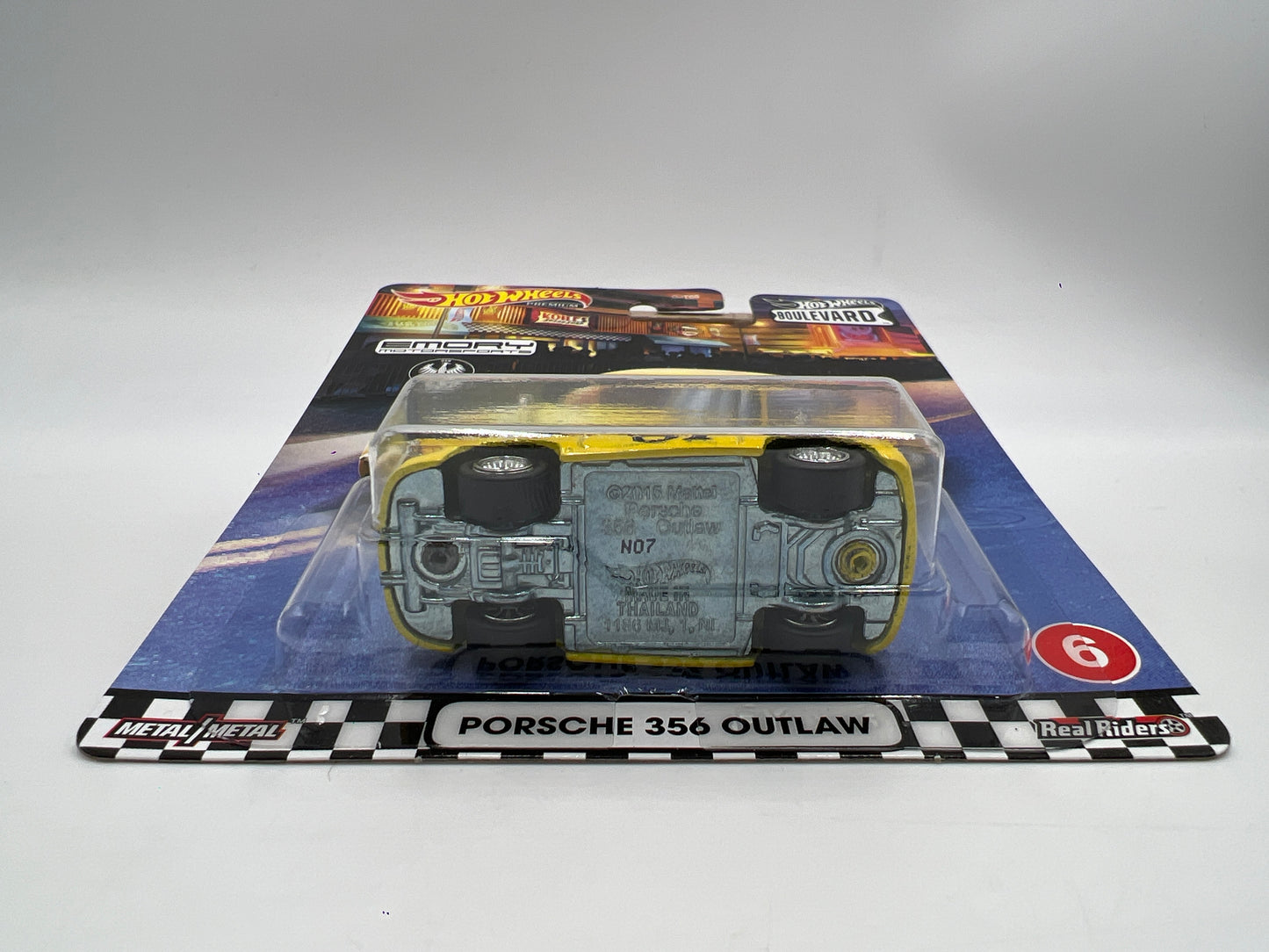 Hot Wheels Premium Boulevard #6 Porsche 356 Outlaw Yellow W/Protector
