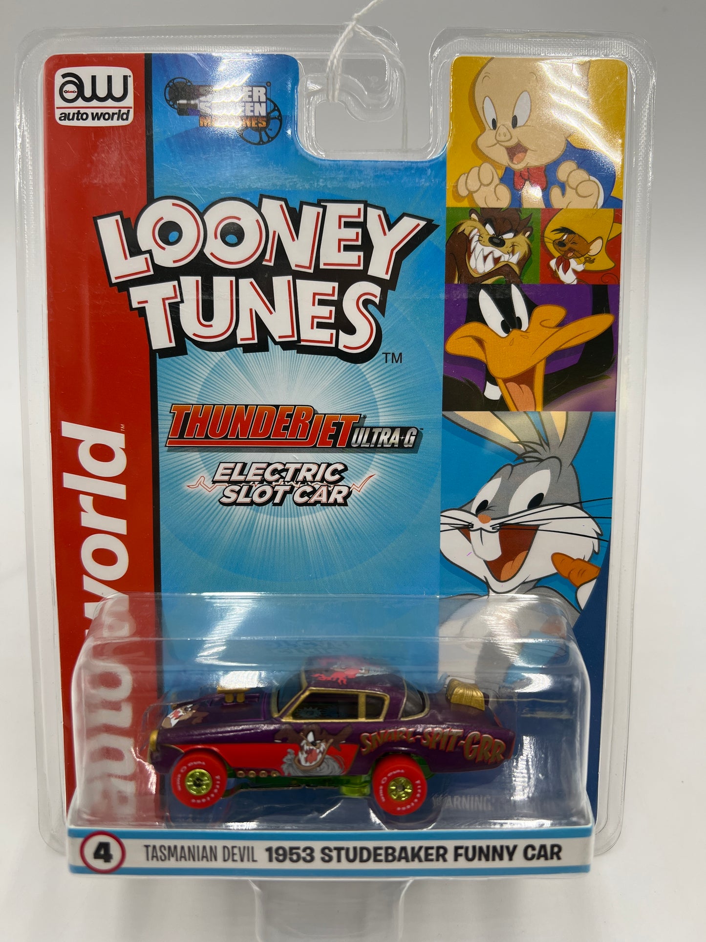 Auto World Thunderjet Ultra G Looney Tunes Tasmanian Devil 1953 Studebaker Funny Car Electric Slot Car 182C