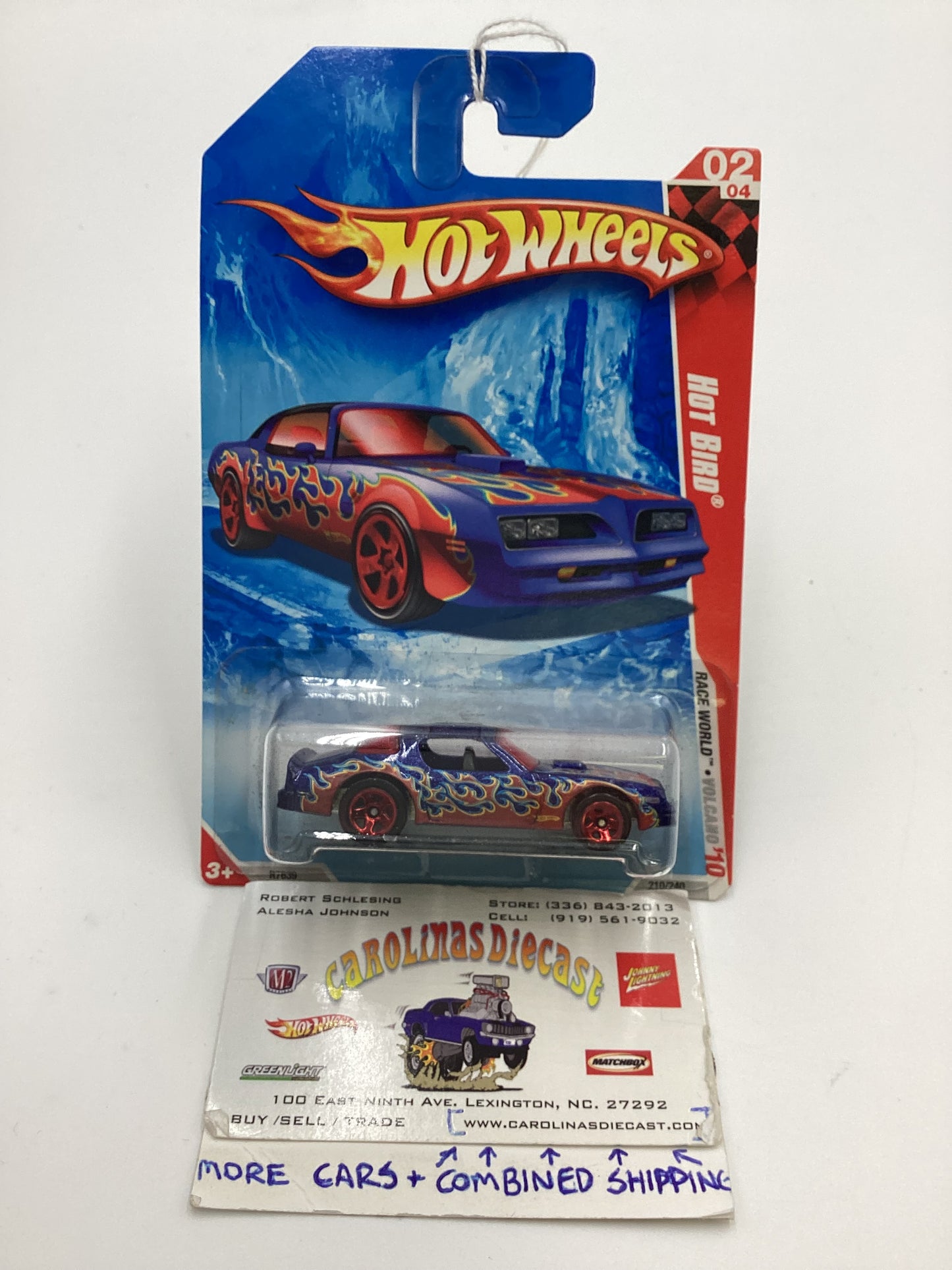 2010 Hot Wheels #210 Hot Bird Blue/Red 53B