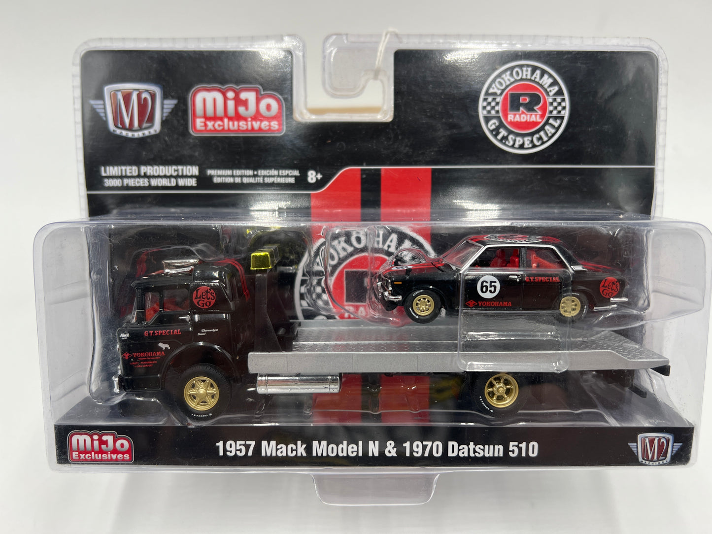 M2 Machines Mijo Exclusives Yokohama 1957 Mack Model N & 1970 Datsun 510 Black 199C