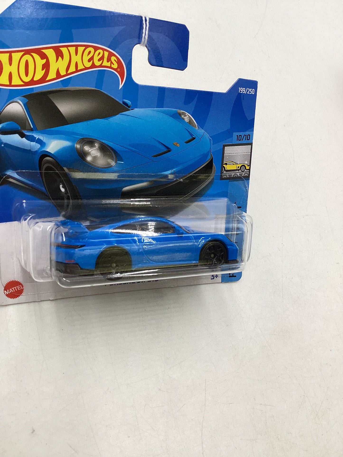 2022 Hot Wheels #199 Porsche 911 GT3 Blue Short Card 98A