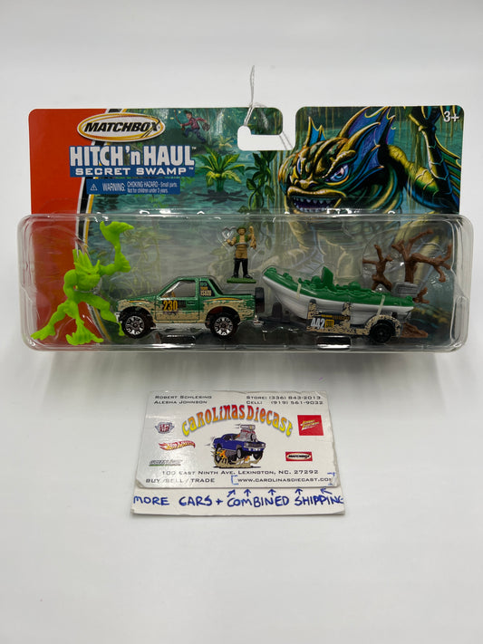 Matchbox Hitch N Haul Secret Swamp Isuzu Amigo & Raft Boat