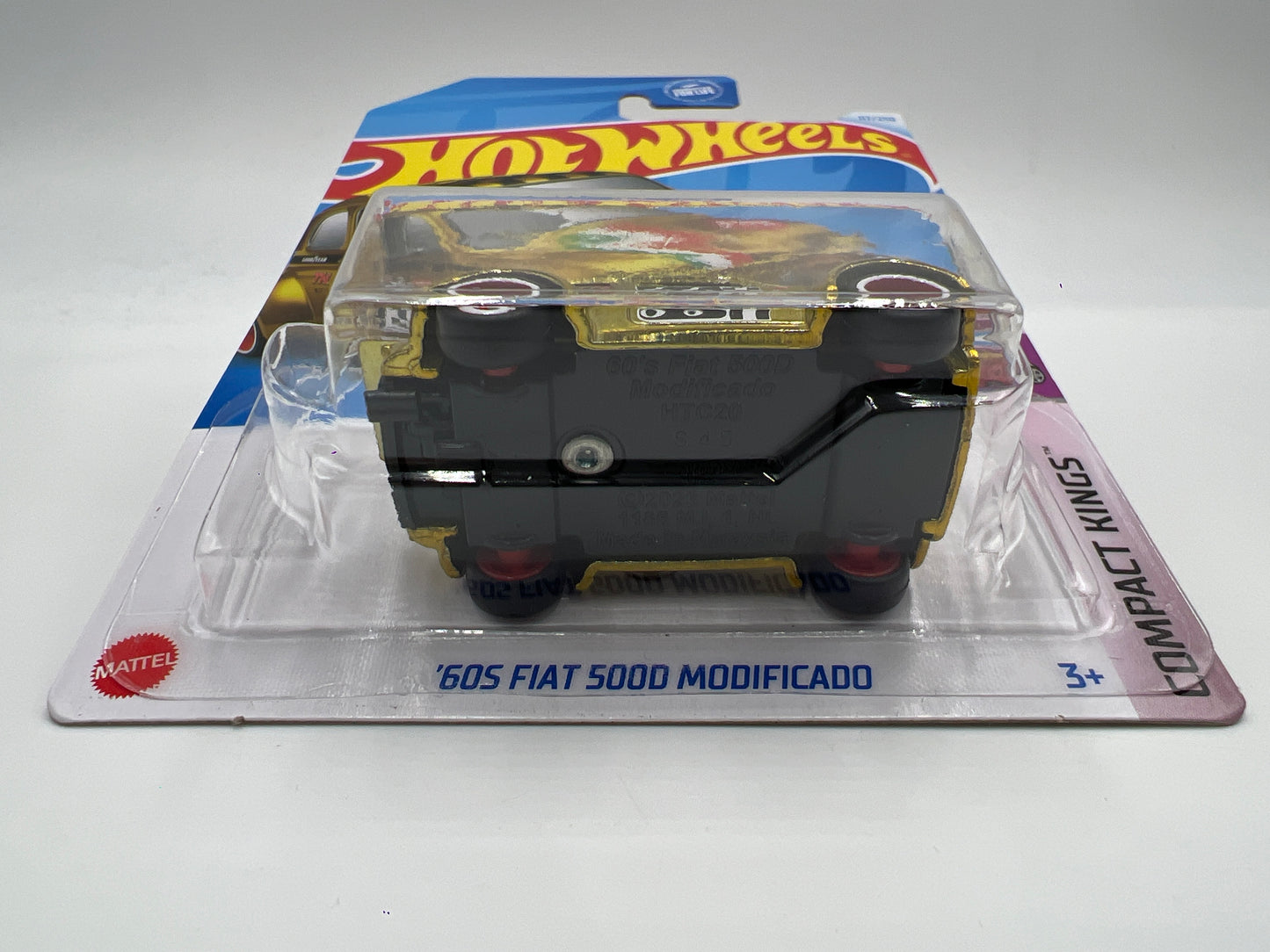 2024 Hot Wheels Super Treasure Hunt #117 60s Fiat 500D Modificado Gold W/Protector #2