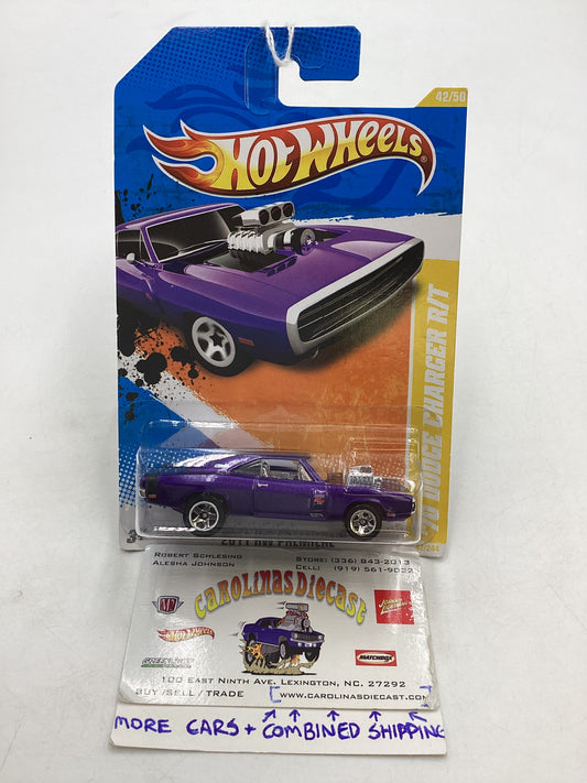 2011 Hot Wheels #42 70 Dodge Charger R/T Purple 56C