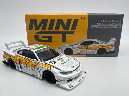 Mini GT #618 MiJo Exclusive LB-Super Silhouette Nissan S15 Silvia #23 2022 Goodwood Festival