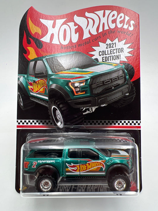 2021 Hot Wheels Mail in #2 17 Ford F-150 Raptor Green W/Protector
