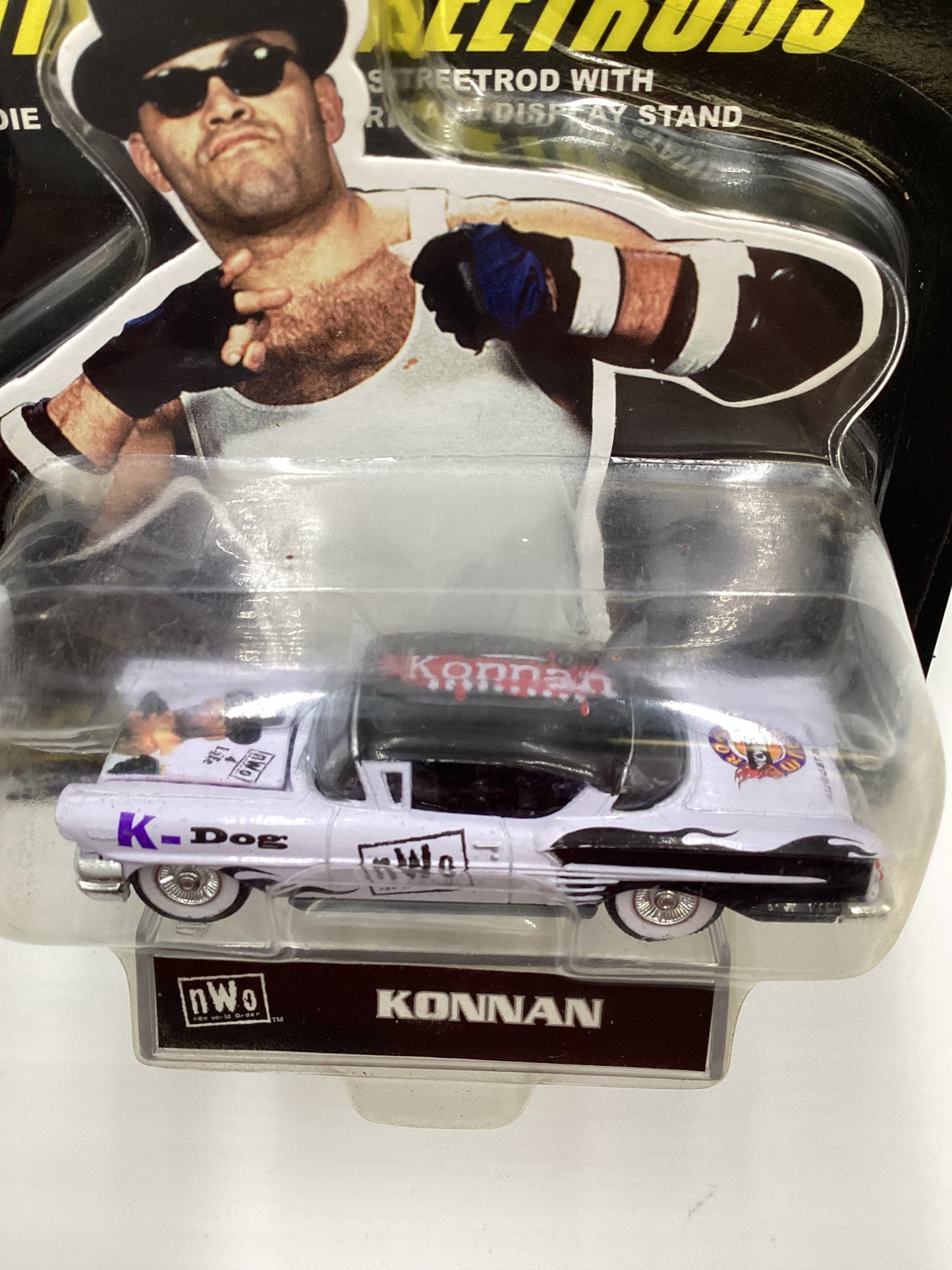 Racing Champions NWO Nitro Streetrods Konnan 58 Chevy Impala White/Black SR