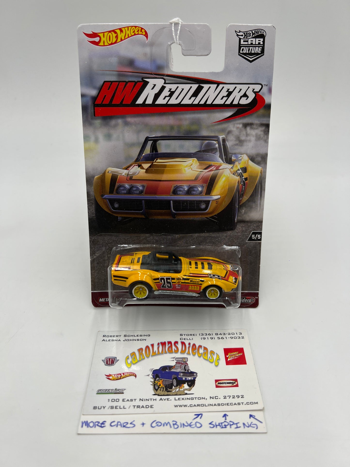Hot Wheels Car Culture Redliners #5 69 Corvette Racer Yellow 244B