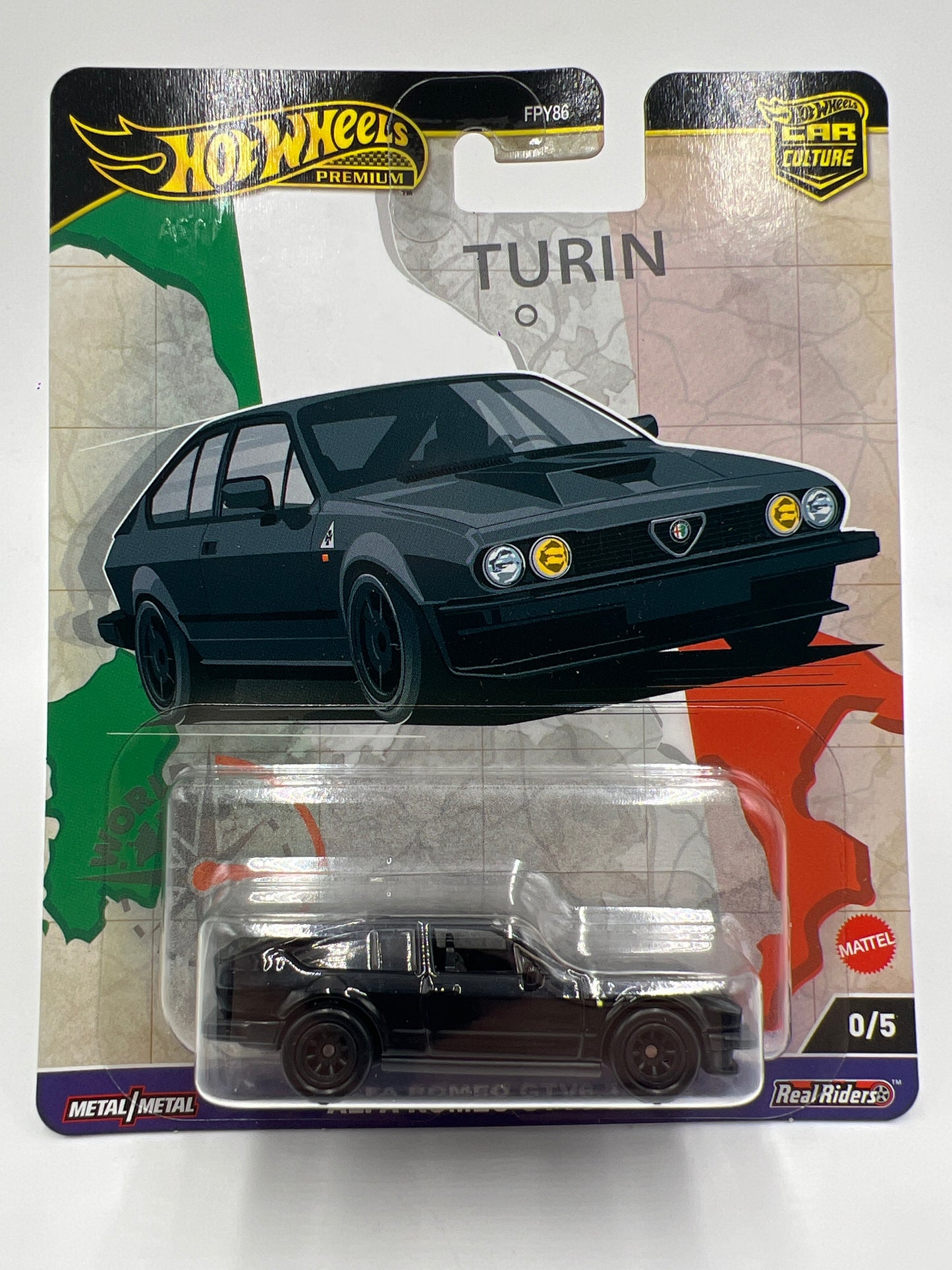 Hot Wheels Premium Car Culture CHASE World Tour #0 Alfa Romeo GTV6 3.0 Black W/Protector