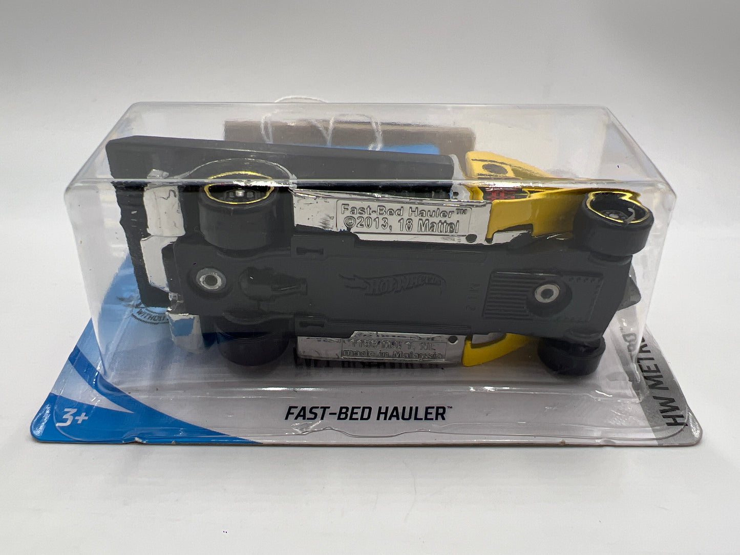 2019 Hot Wheels Treasure Hunt #207 Fast-Bed Hauler Yellow Short Card 273D