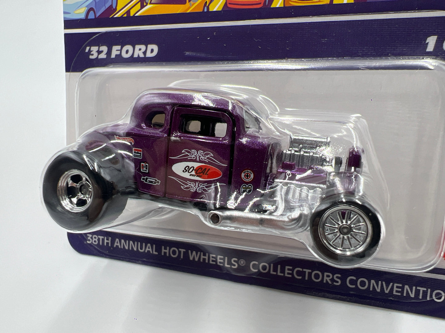 2024 Hot Wheels 38th Annual Collectors Convention LA #5420/6200 32 Ford Purple W/Protector