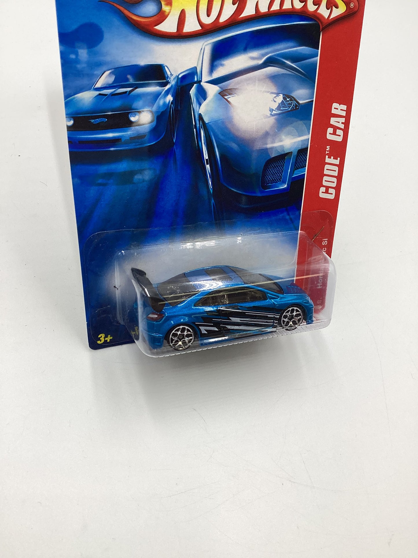 2007 Hot wheels #100 Code Cars Blue Honda Civic Si SR