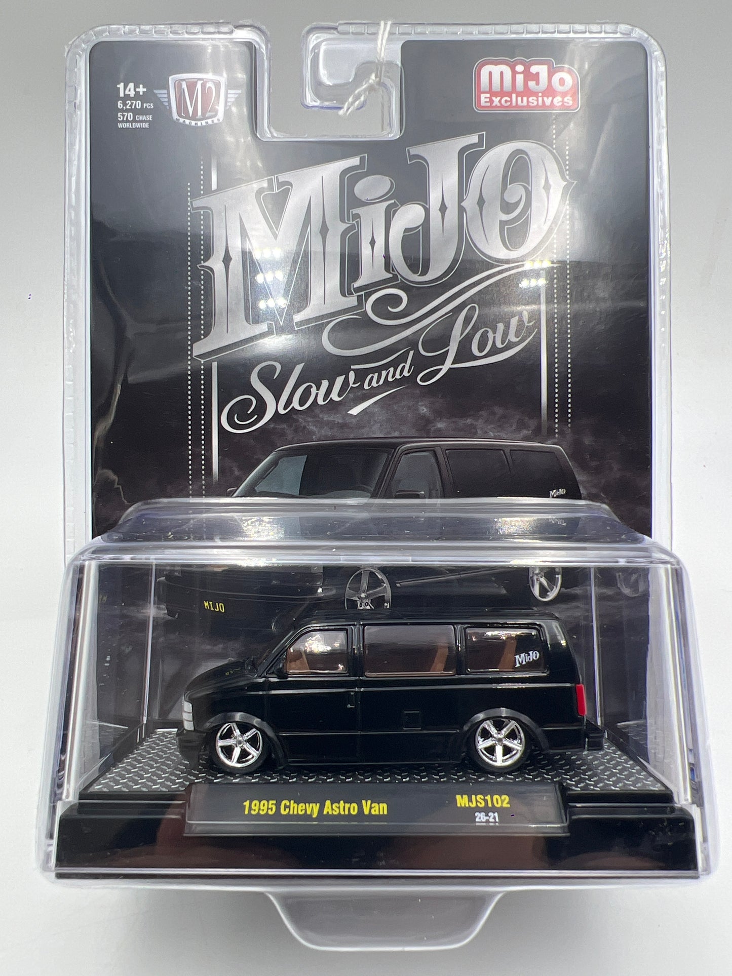 M2 Machines MJS102 MiJo Exclusives Slow And Low 1995 Chevy Astro Van Black
