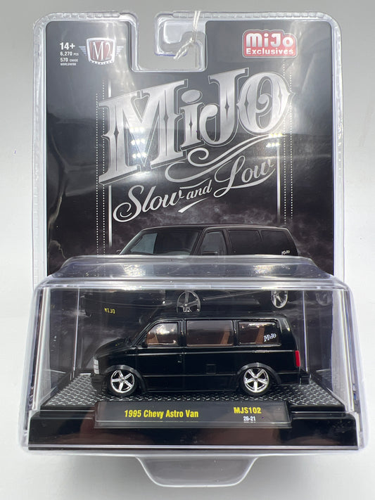 M2 Machines MJS102 MiJo Exclusives Slow And Low 1995 Chevy Astro Van Black