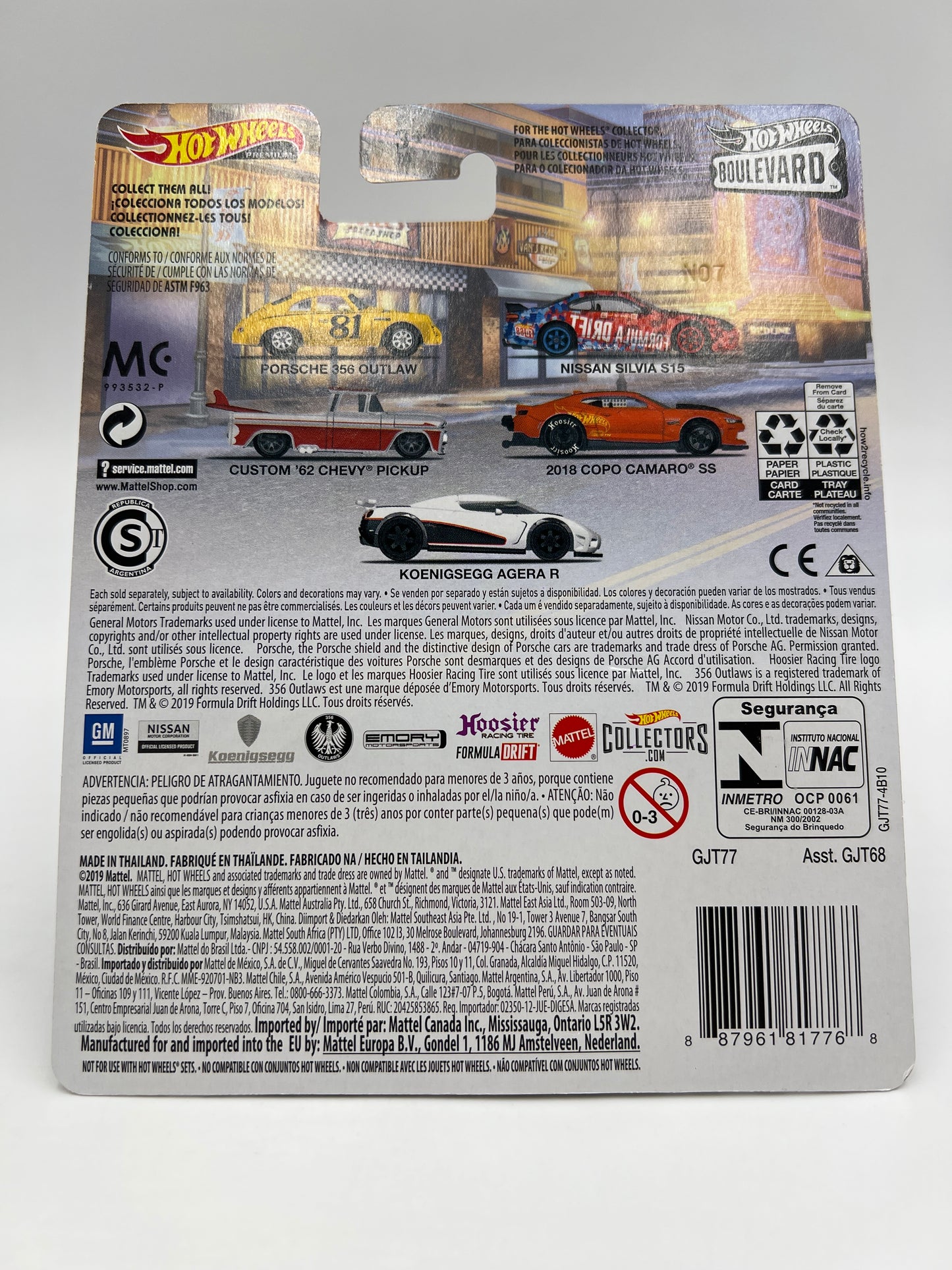 Hot Wheels Premium Boulevard #8 Custom 62 Chevy Pickup Red/Gray W/Protector