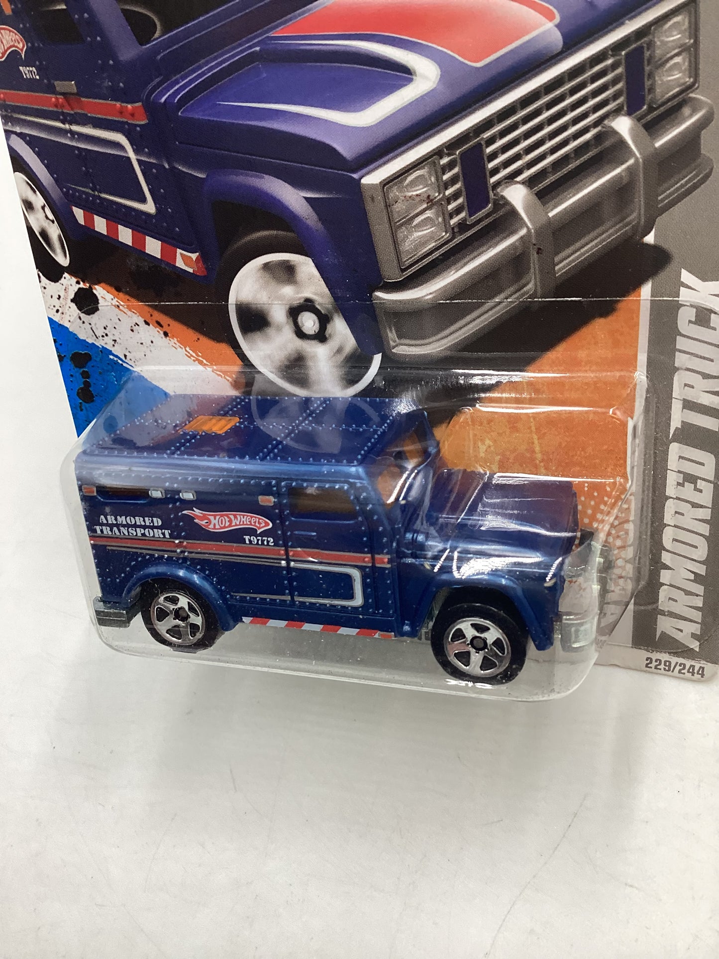 2011 Hot Wheels #229 Armored Truck Blue 45i