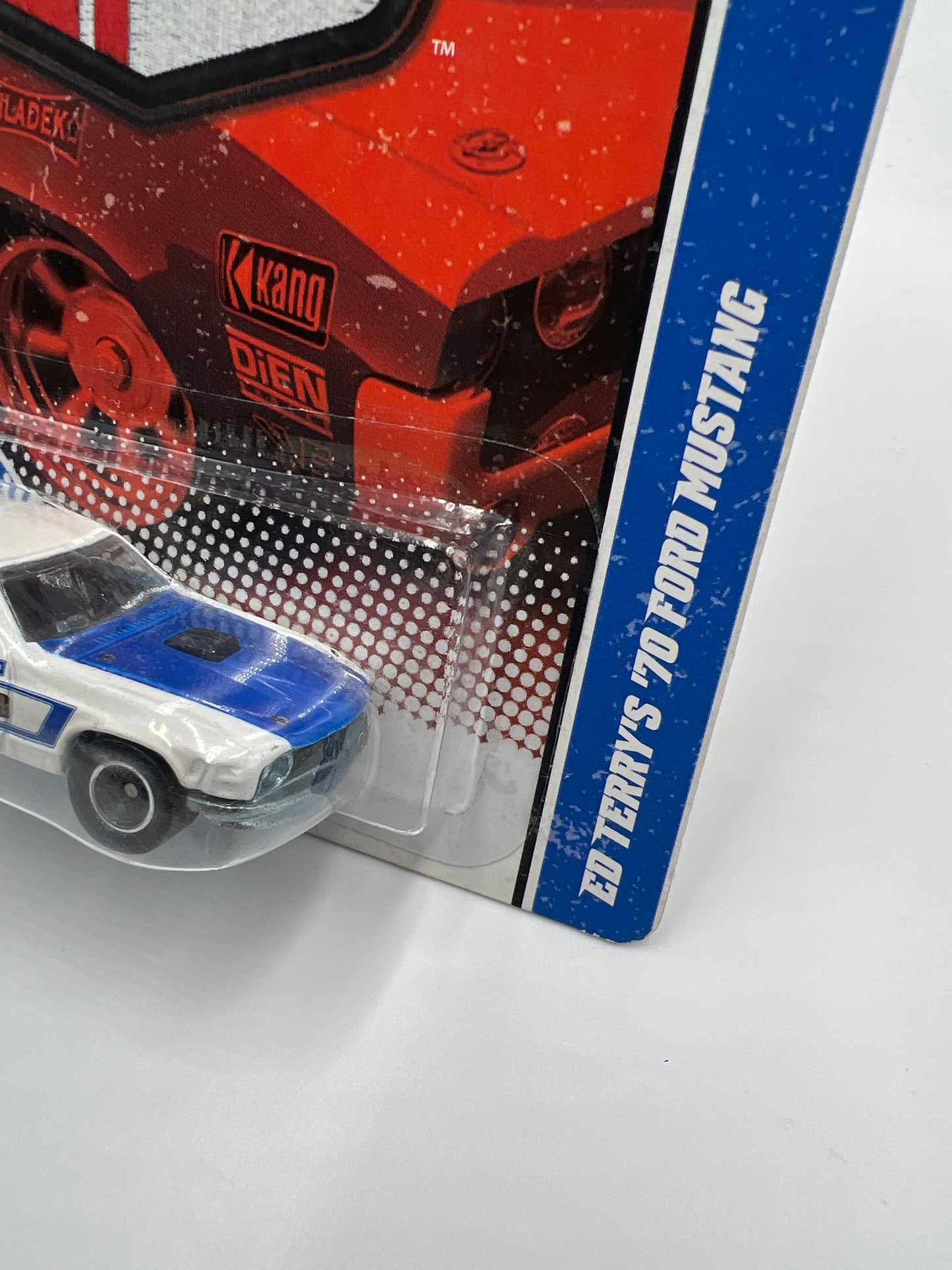 Hot Wheels Premium Vintage Racing #11 Ed Terrys 70 Ford Mustang White W/Protector