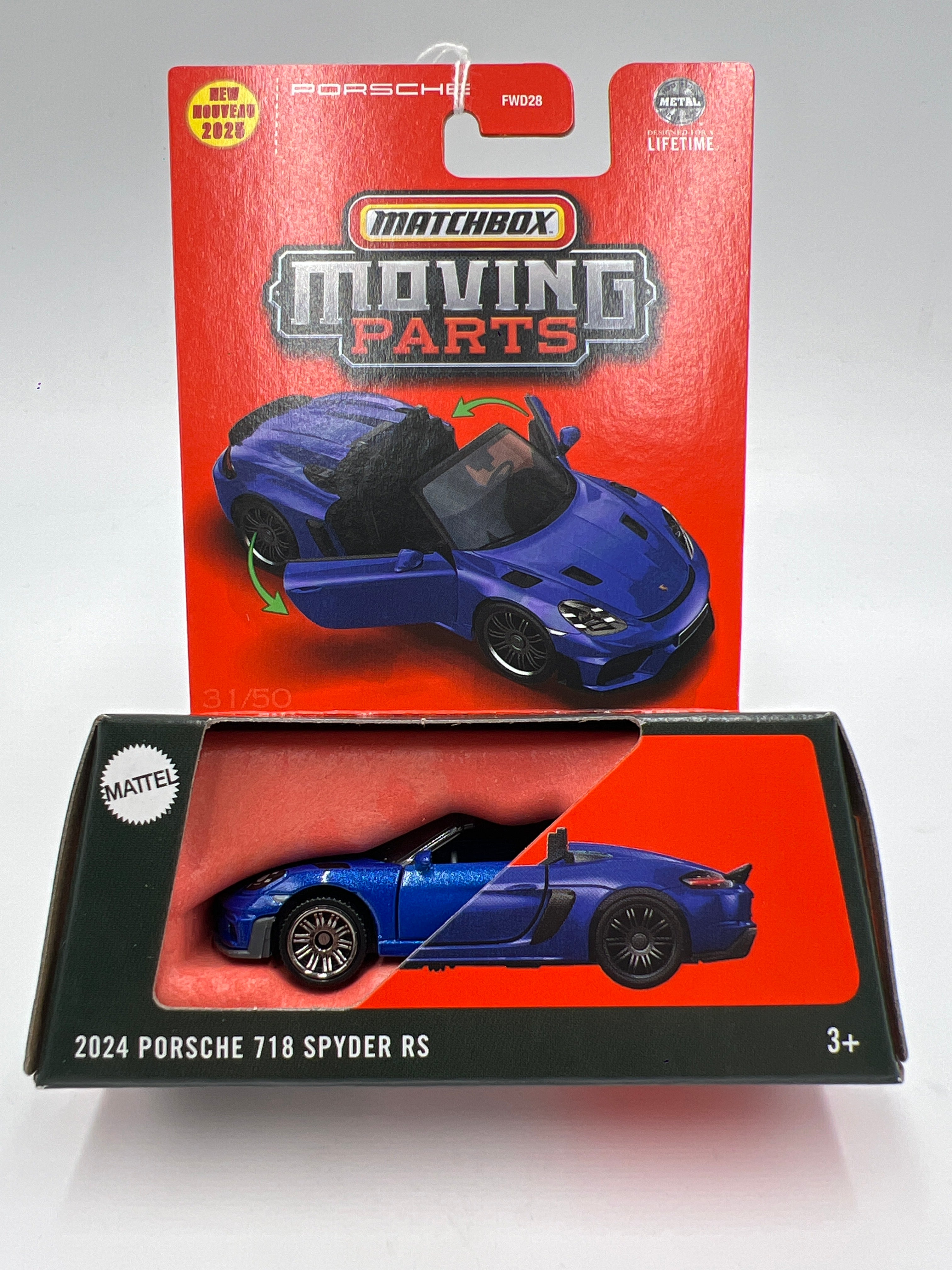 新品✨初回盤・2点セット❣️NEWS 15th Anniversary LIVE 2025 Matchbox Moving Parts #31 2024 Porsche 718 Spyder RS Blue