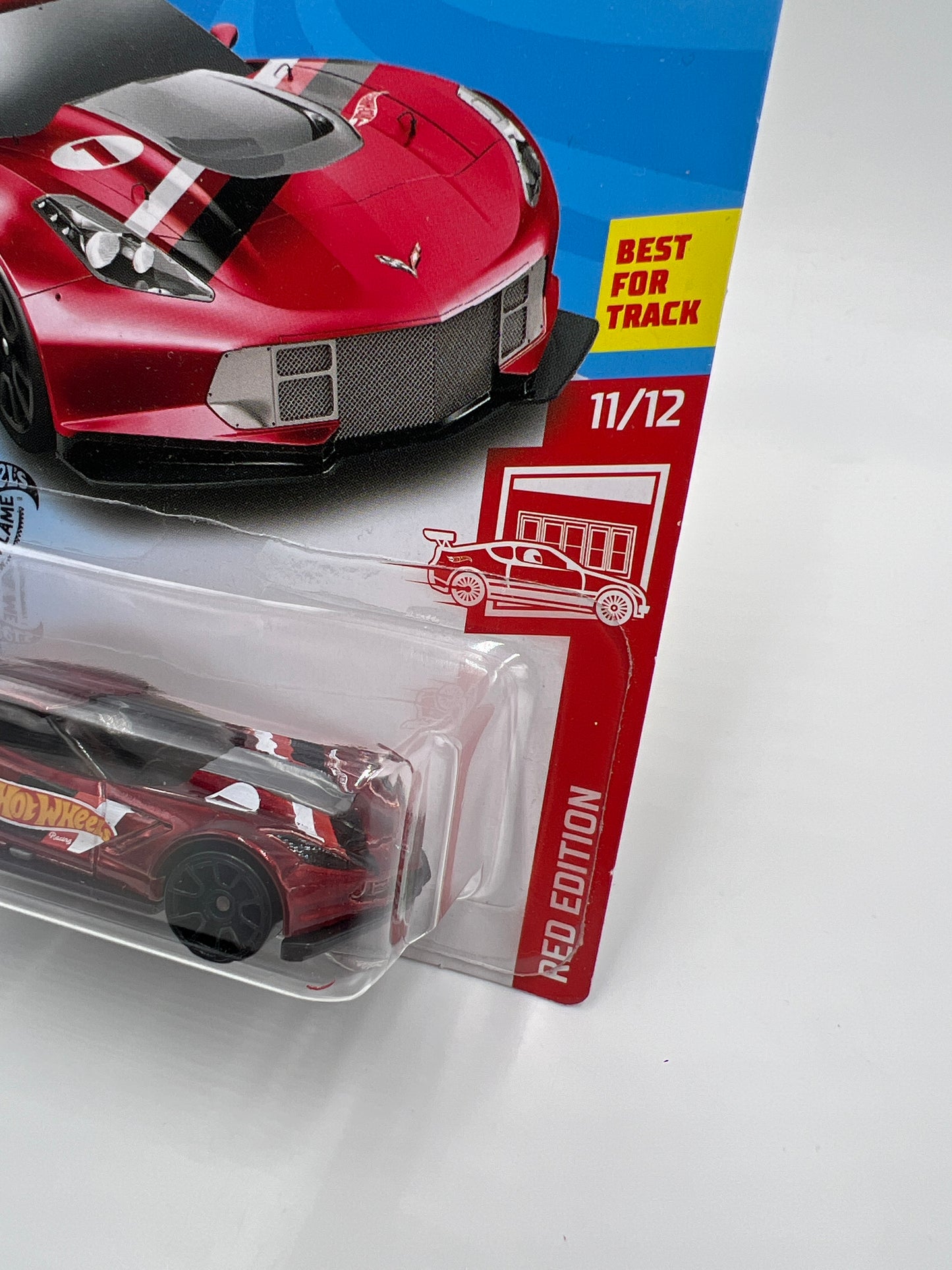 2019 Hot Wheels Target Exclusive Red Edition #193 Corvette C7.R Spectraflame Red Variation W/Protector
