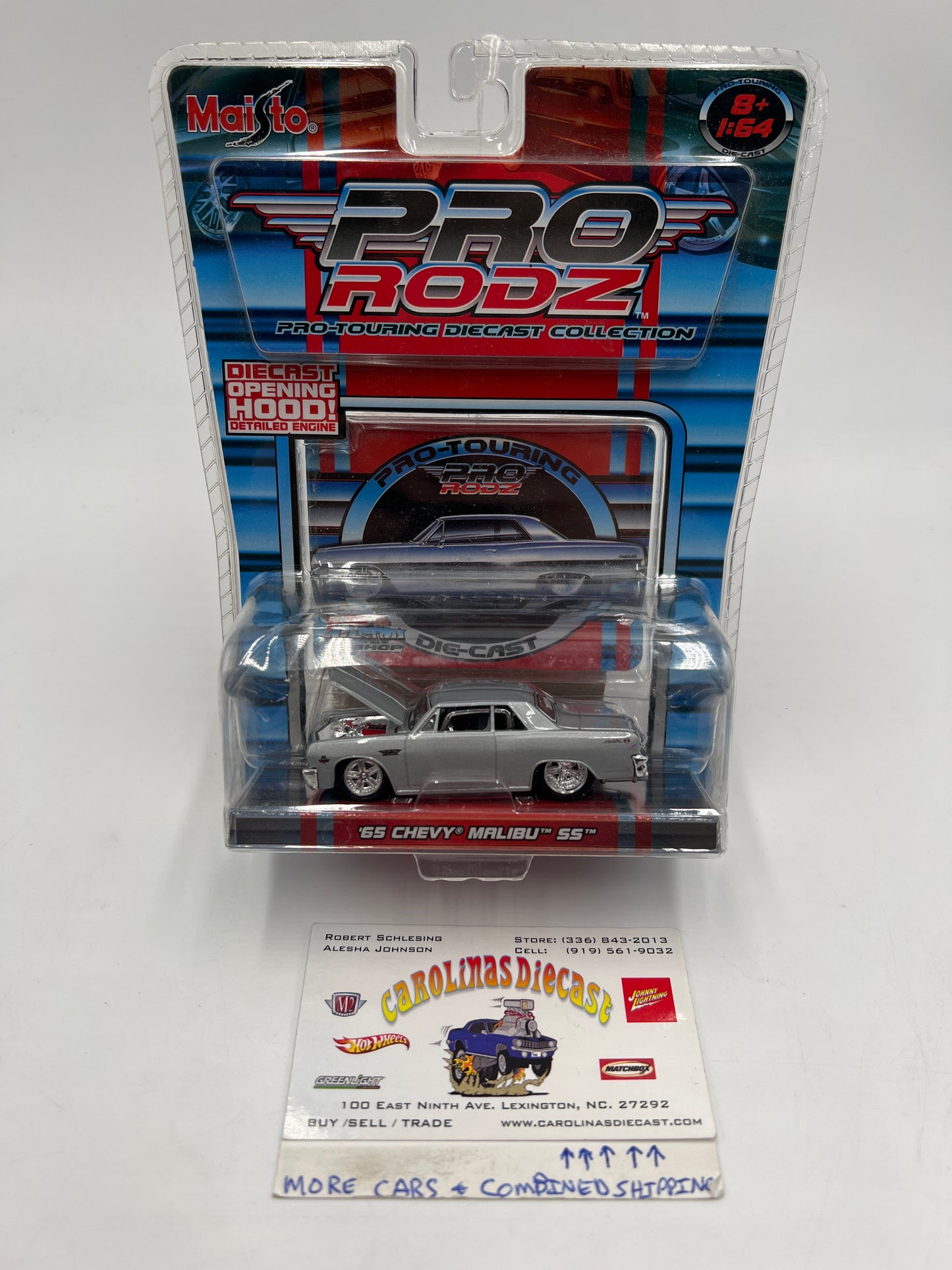 Maisto 1/64 Pro Rodz 65 Chevy Malibu SS Silver 185H