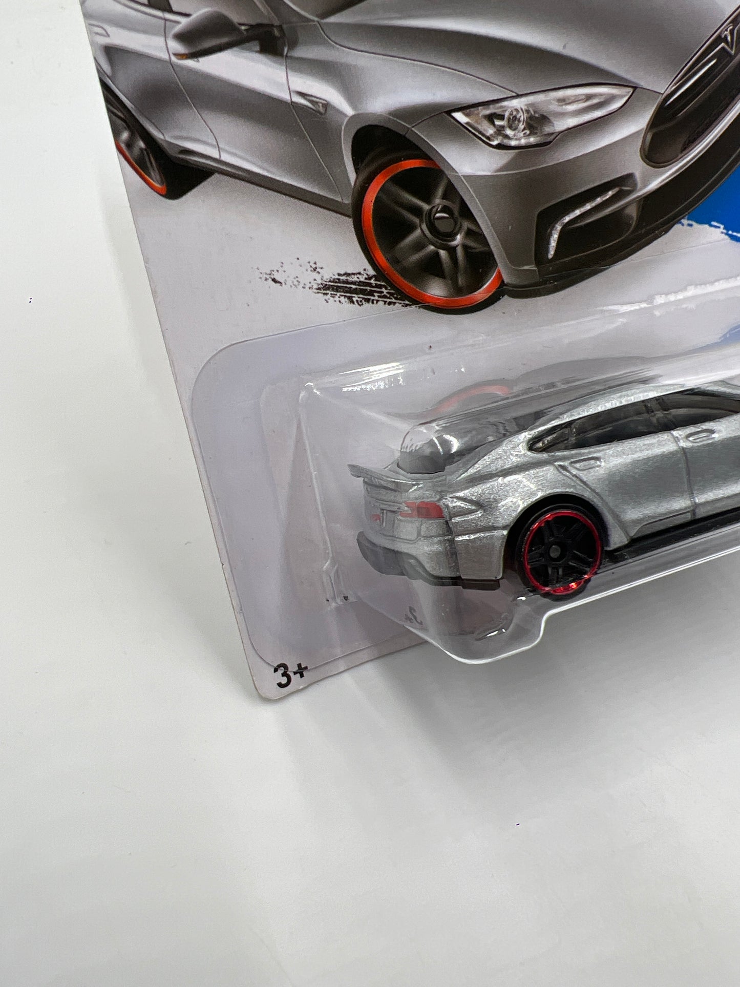 2015 Hot Wheels Workshop #217 Tesla Model S Silver 49C