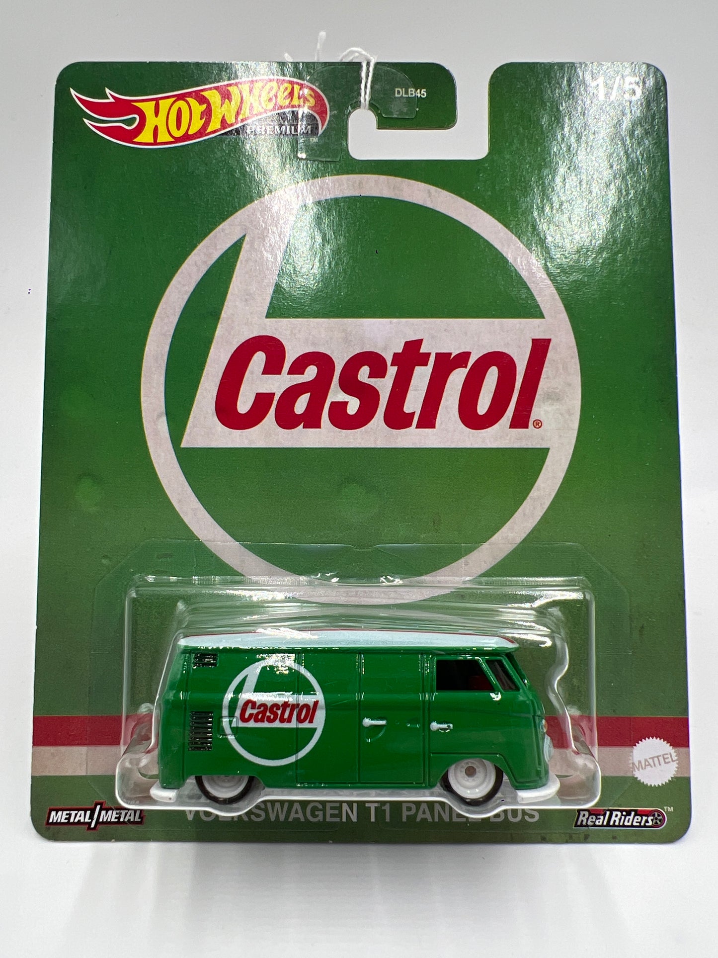 Hot Wheels Premium Vintage Oil #1 Volkswagen T1 Panel Bus Green Castrol 258C