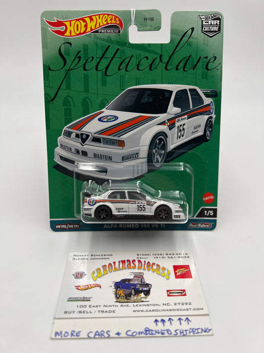 Hot Wheels Car Culture Spettacolare #1 Alfa Romeo 155 V6 Ti White 253E