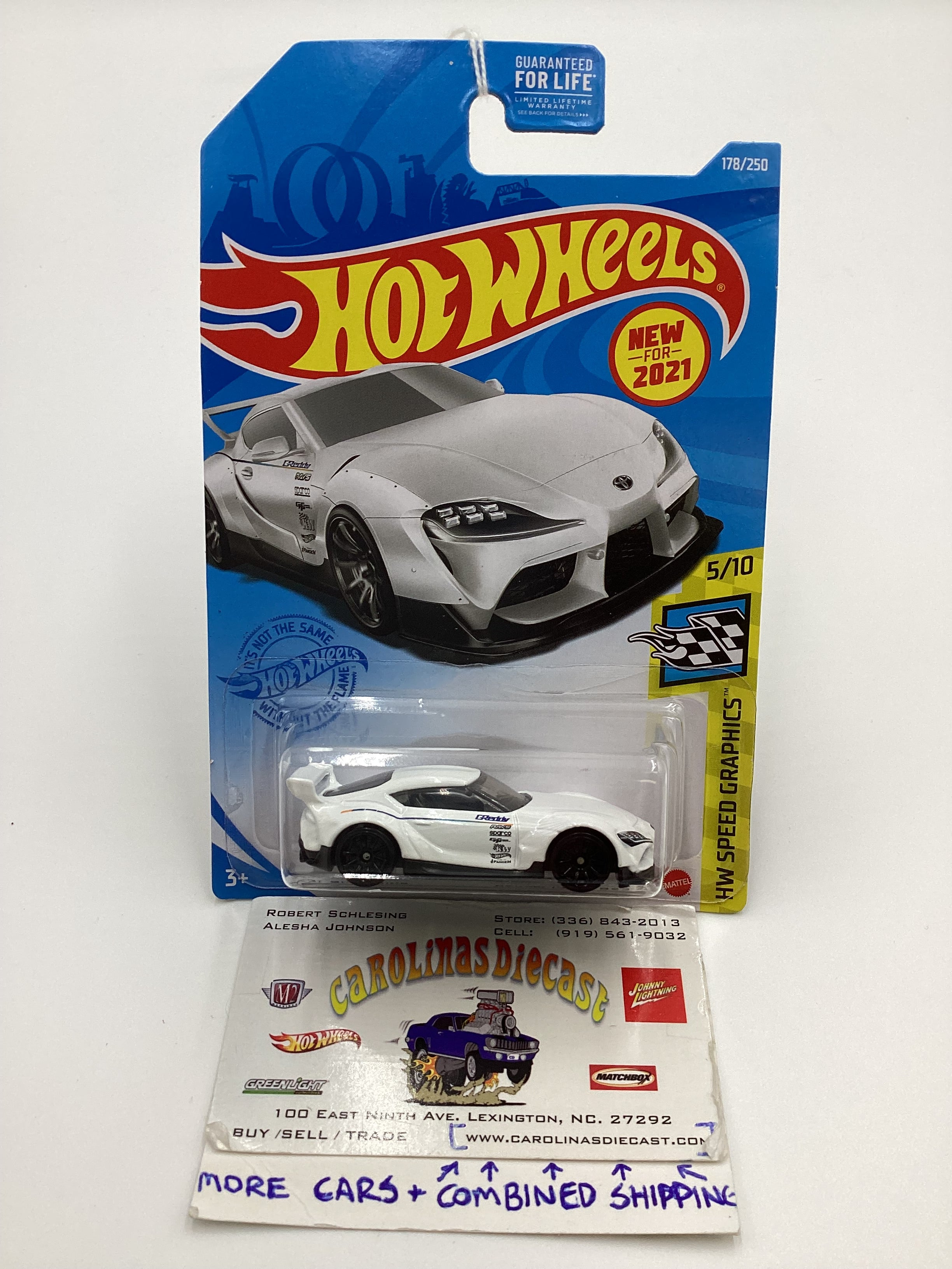 2021 Hot Wheels #178 20 Toyota GR Supra White see last pic 94B