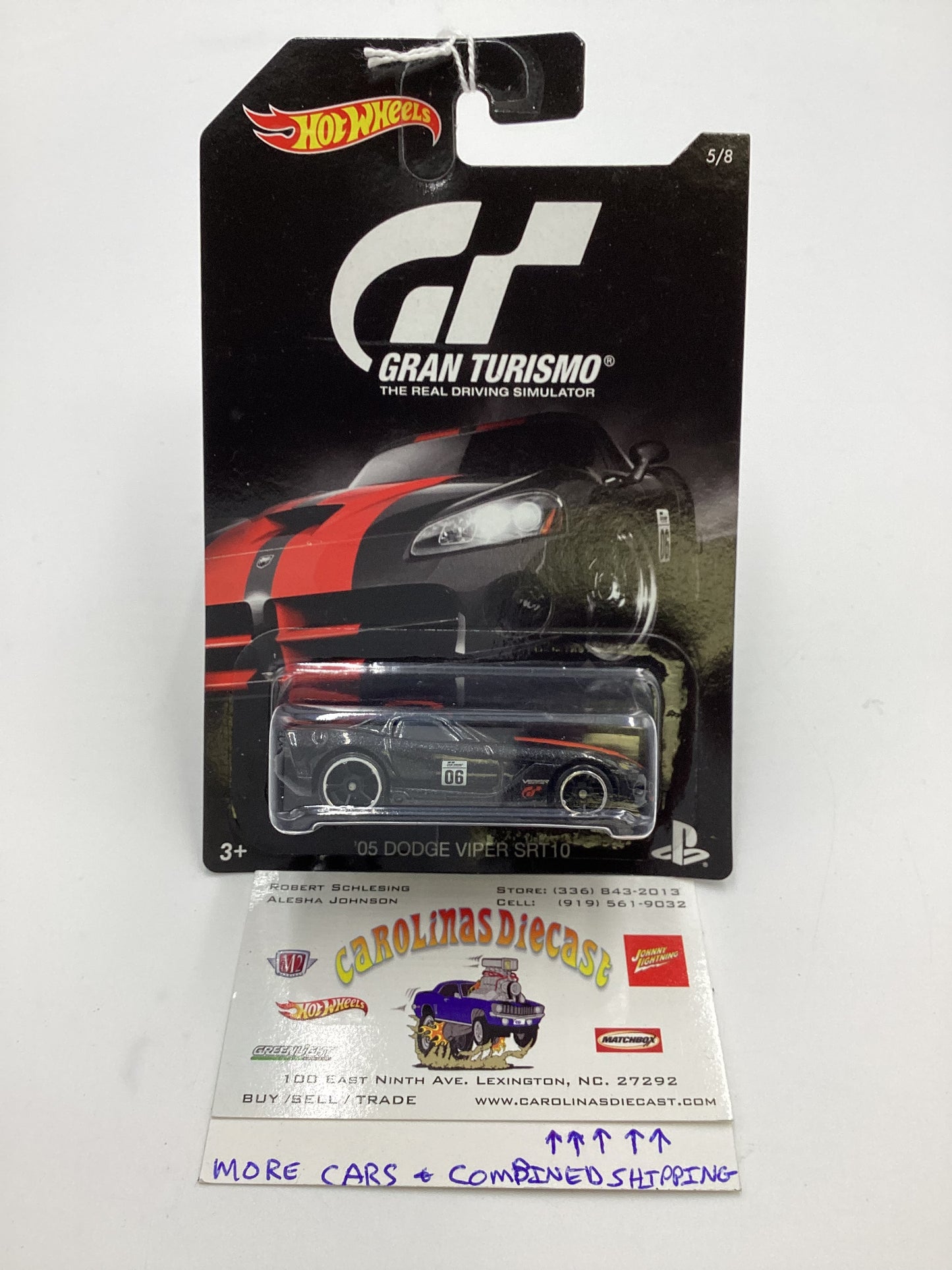 Hot Wheels Gran Turismo #5 Dodge Viper SRT10 Black 152C