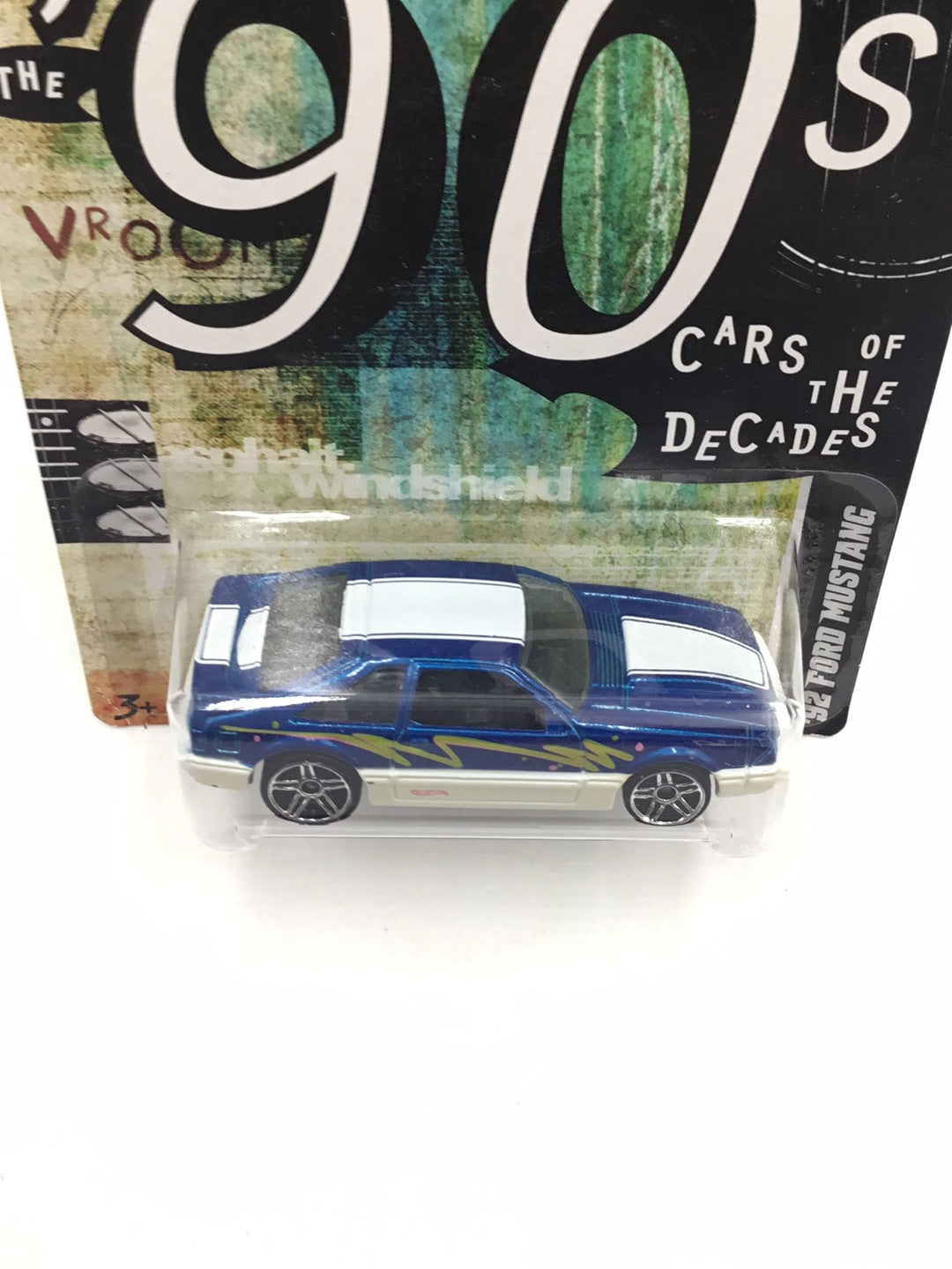 Hot wheels cars of the decades #25 1992 Ford Mustang with protector