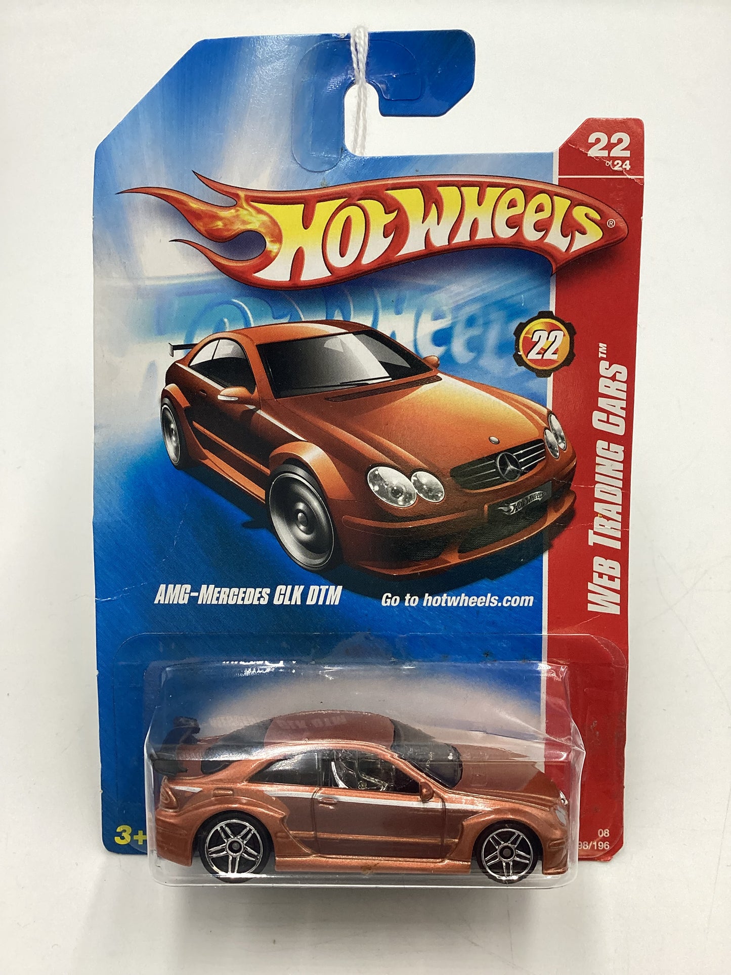 2008 Hot Wheels Web Trading Cars #98 AMG Mercedes CLK DTM Copper Bad Card