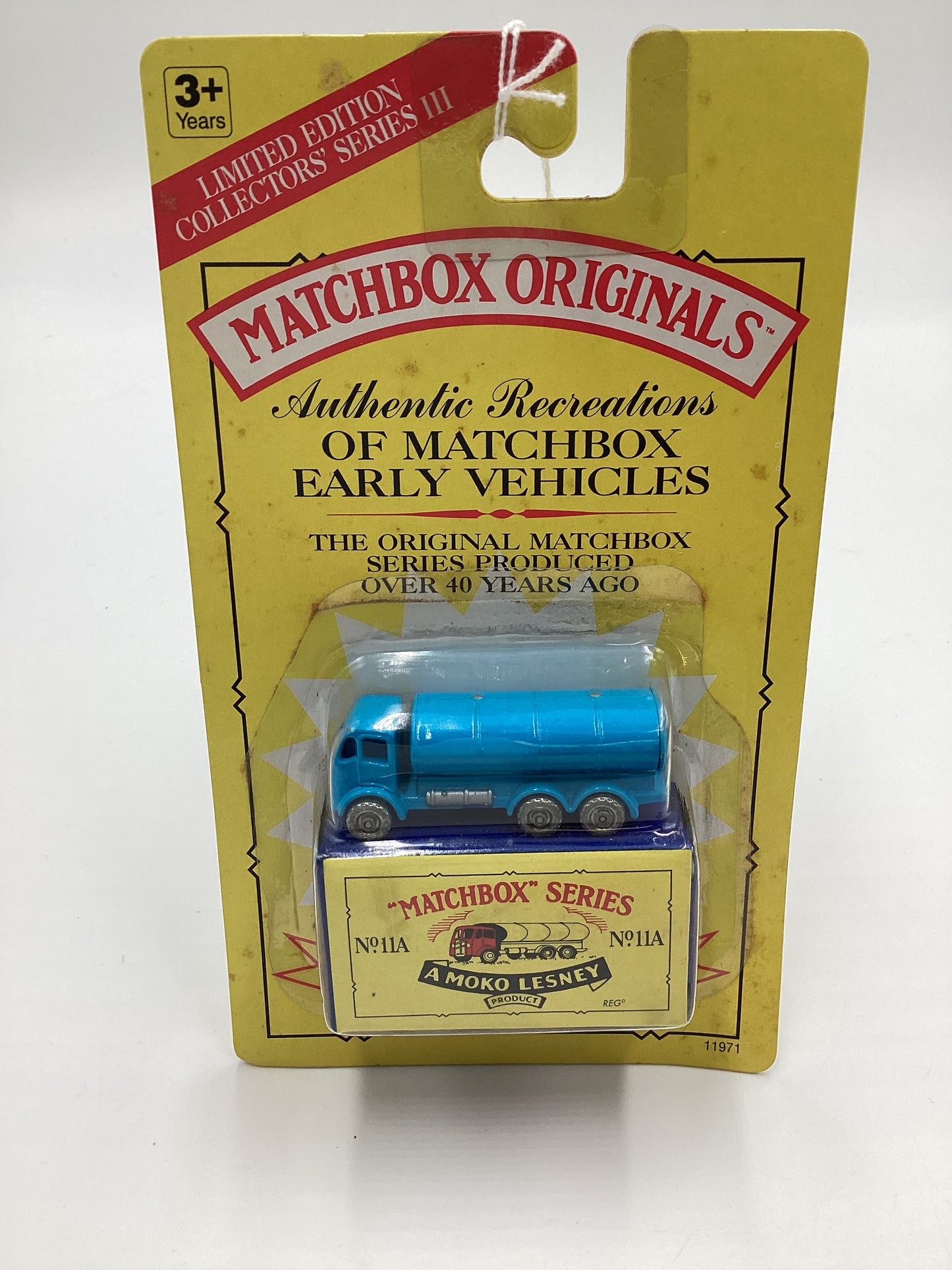 1992 Matchbox Originals No. 11A E.R.F. Petrol Tanker Light Blue (SR)